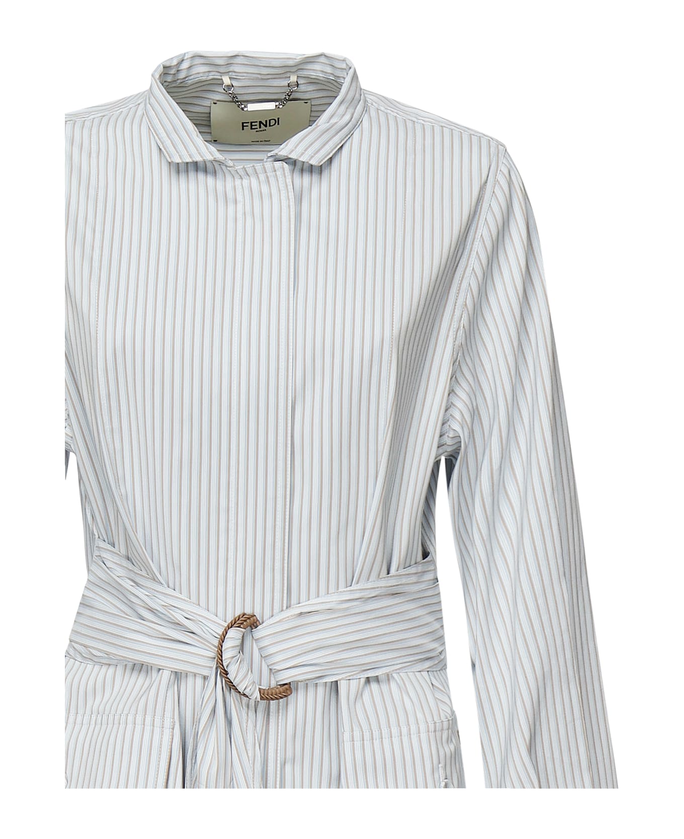 Fendi Cotton And Silk Blouson - Blue
