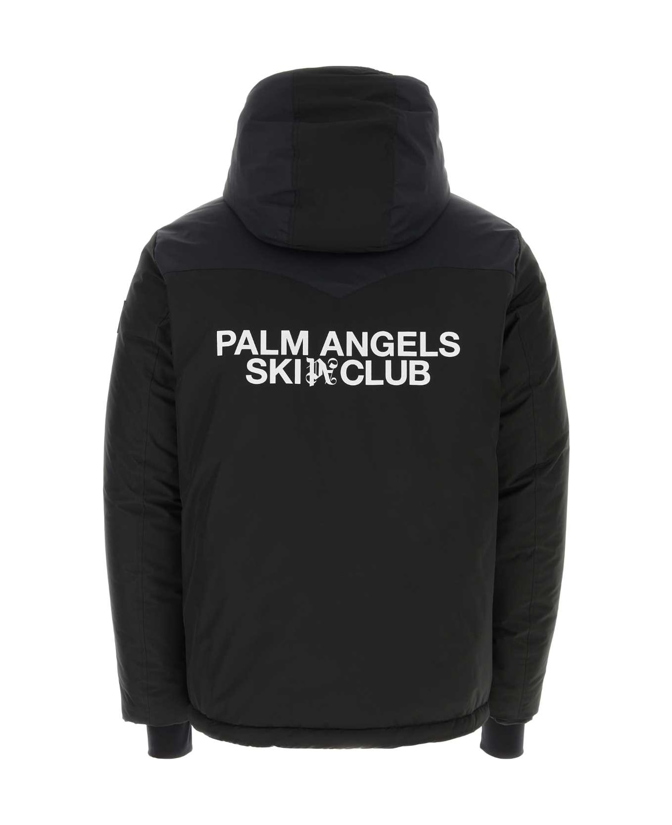 Palm Angels Black Polyester Pa Ski Club Ski Jacket - BLACKWHITE