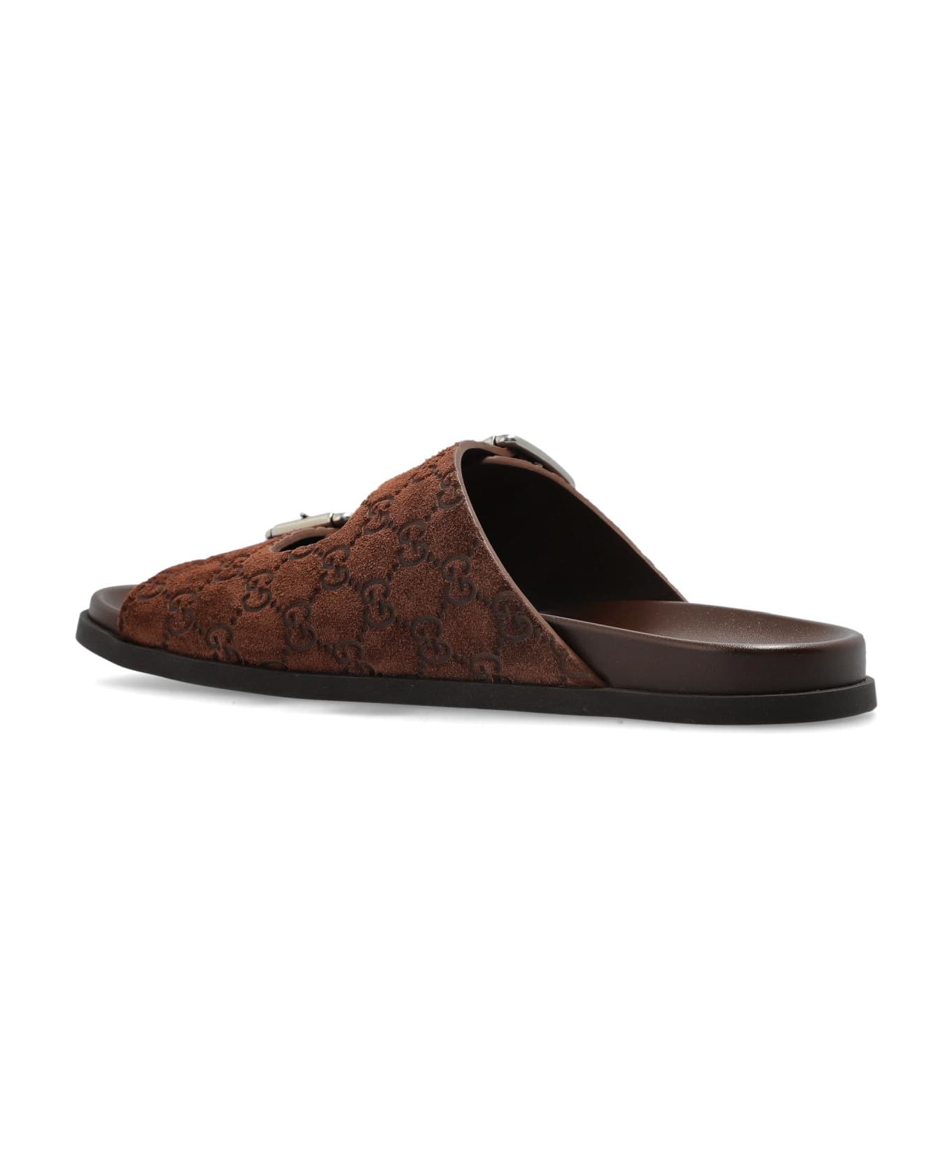 Gucci Suede Slides - BROWN