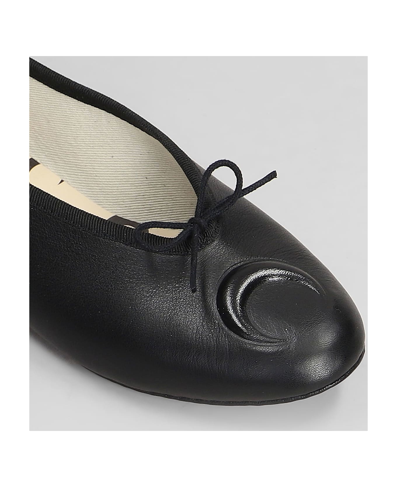 Repetto Lilouh Ballet Flats In Black Leather - black