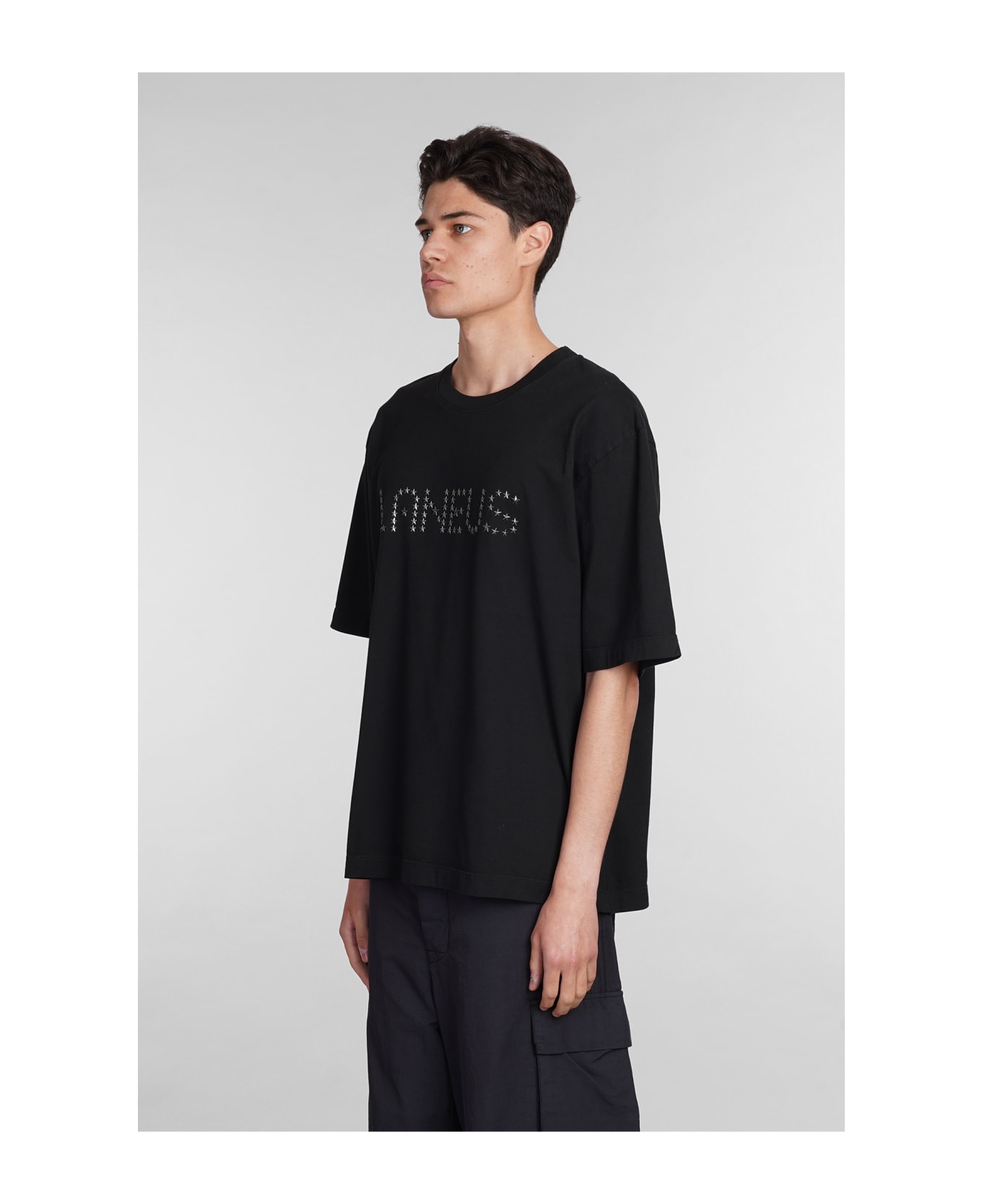 Laneus T-shirt In Black Cotton - black シャツ