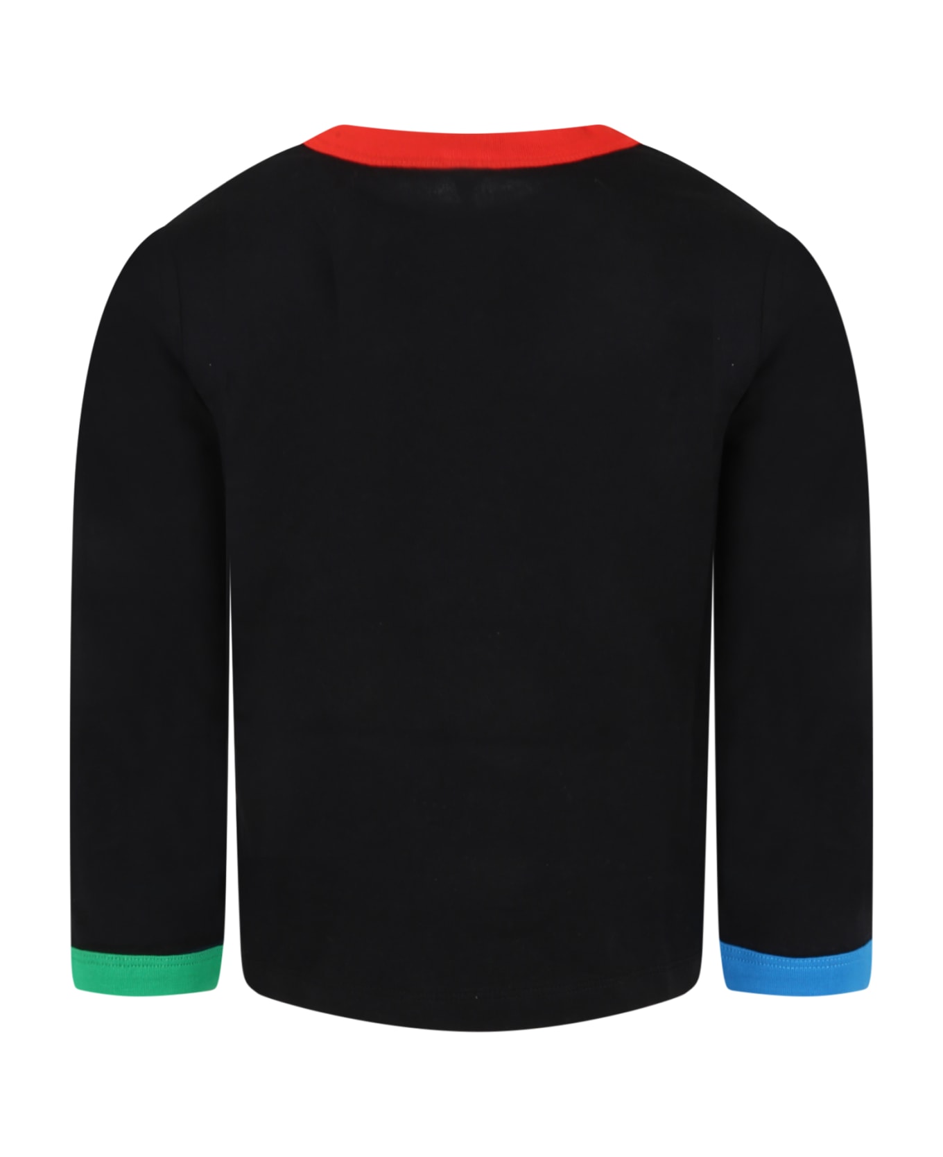 Stella McCartney Kids Black T-shirt For Boy With Logo - Black