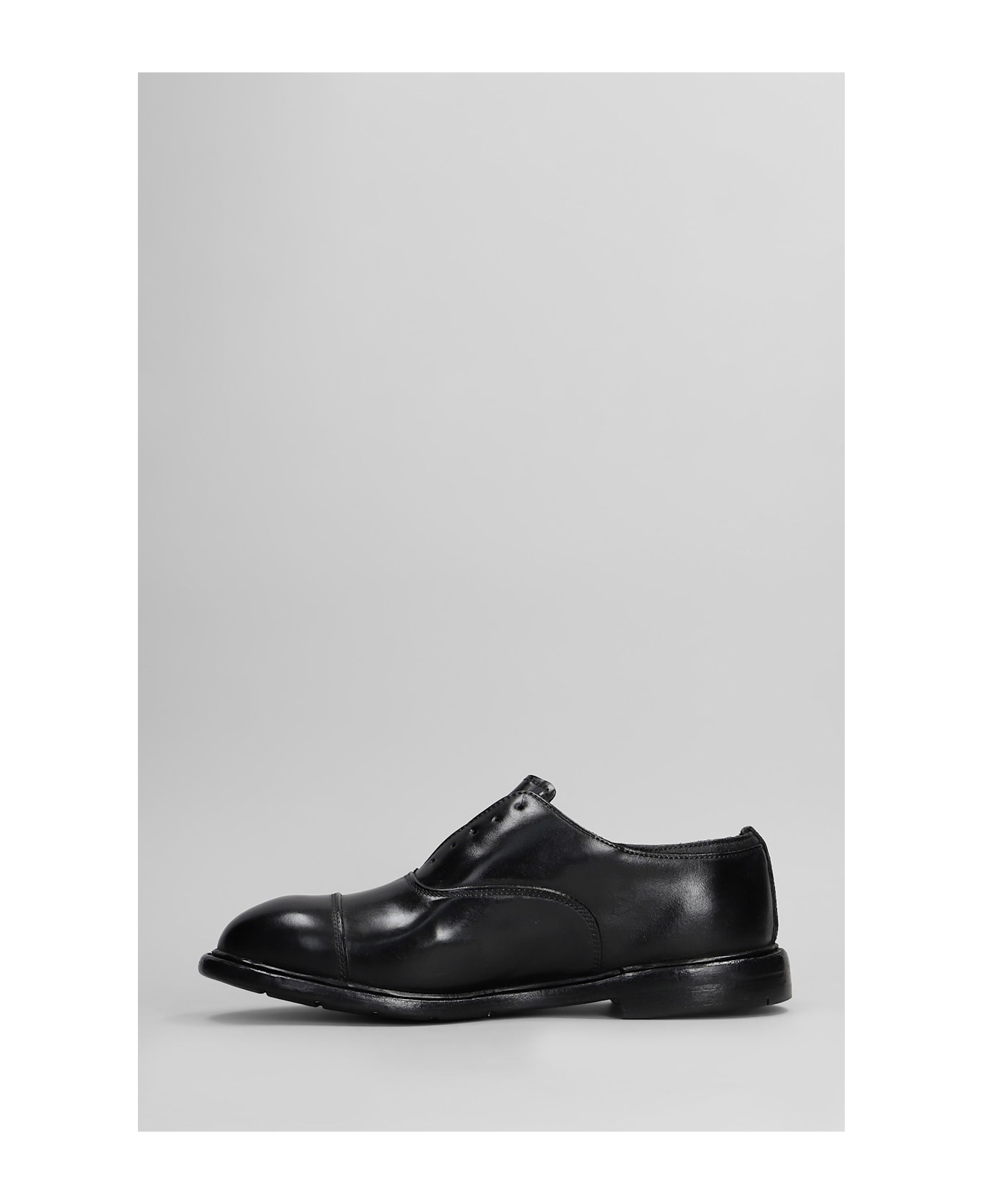 Premiata Lace Up Shoes In Black Leather - black