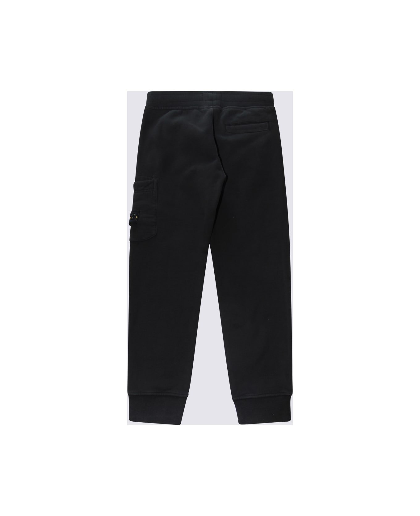 Stone Island Black Cotton Pants - Black