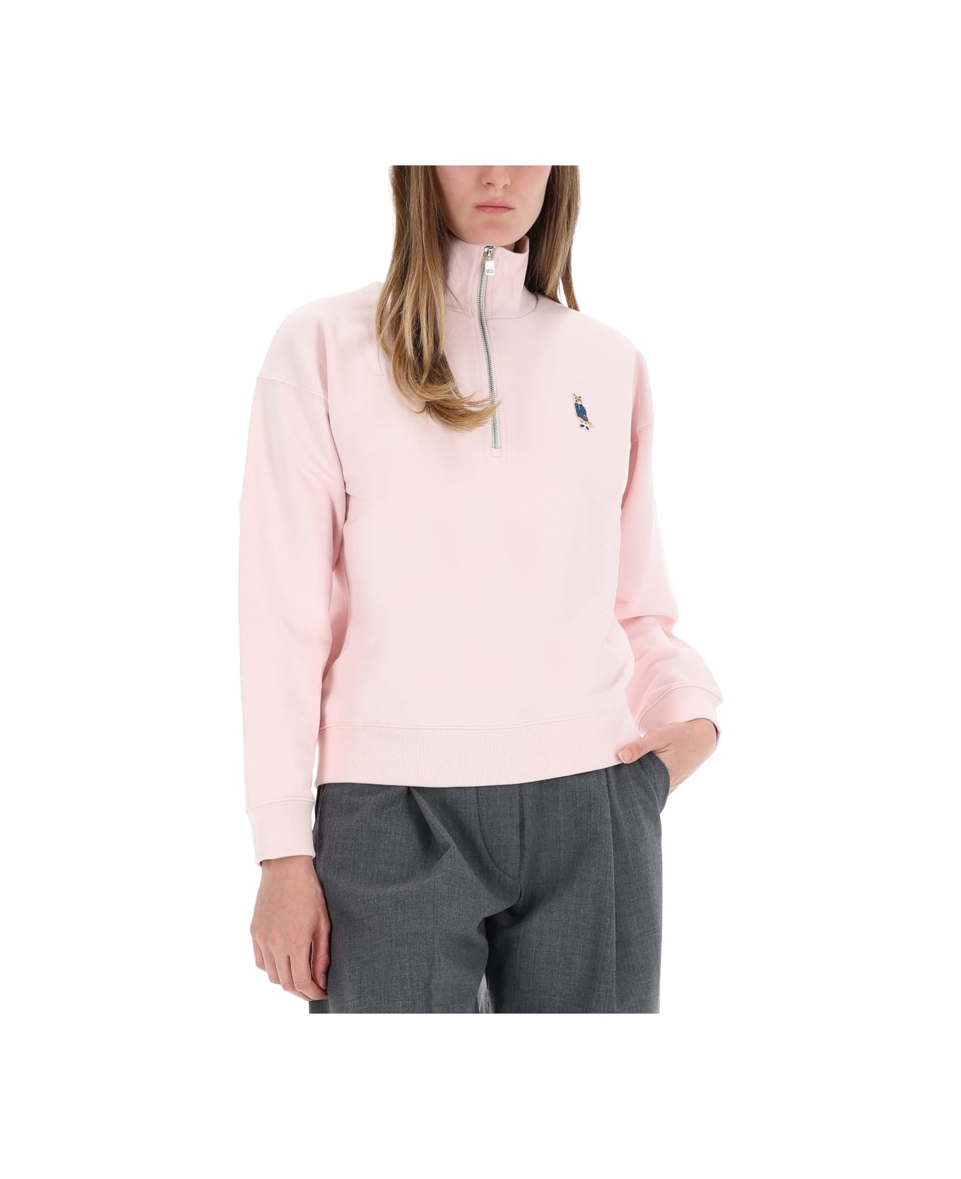 Maison Kitsuné "dressed Fox" Sweatshirt - PINK