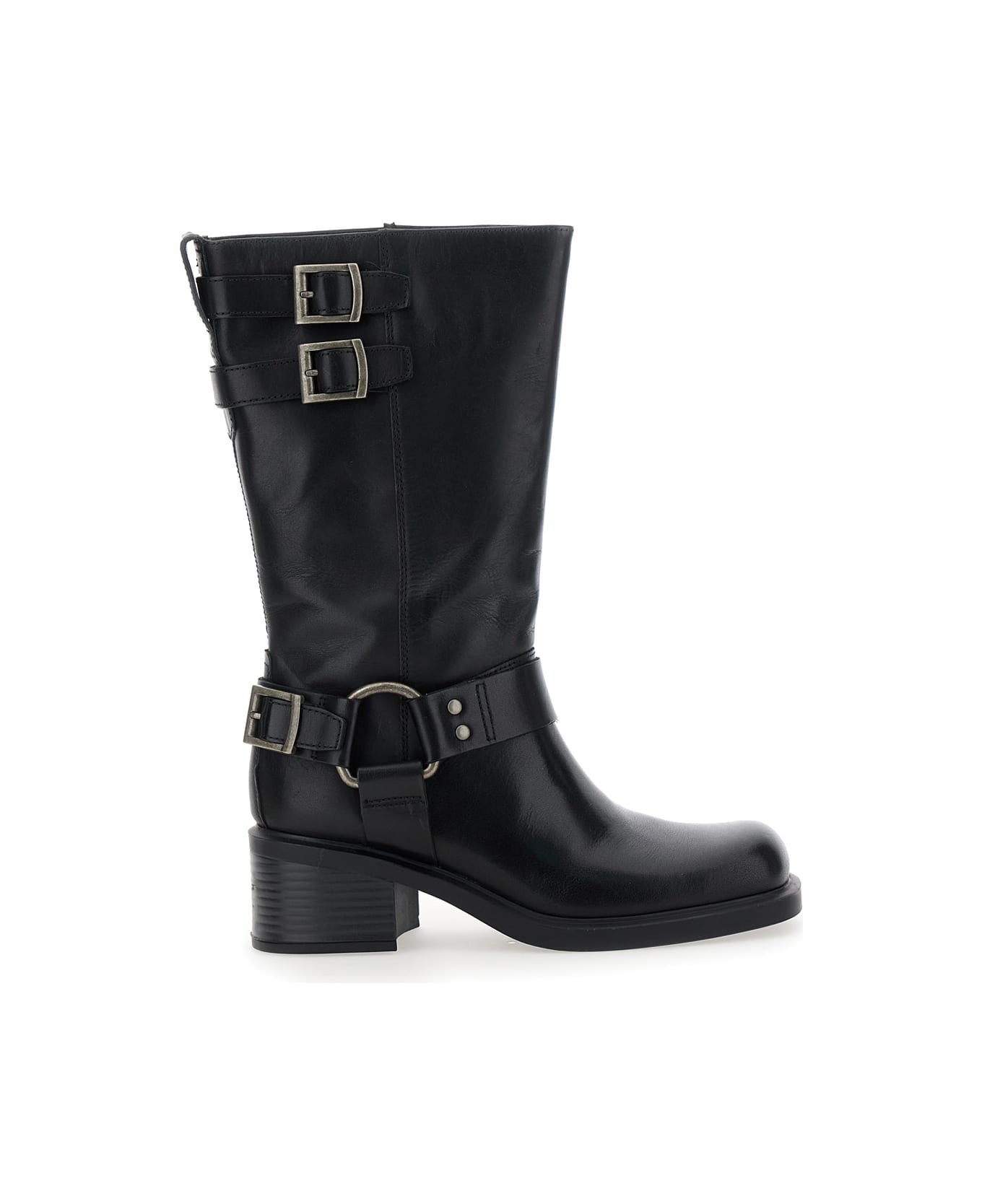 Vagabond 
daniella
 Black Ankle Boots With Buckles In Leather Woman - Black