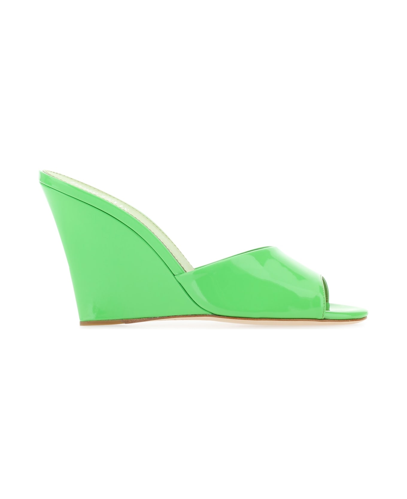 Paris Texas Green Leather Wanda Mules - KIWI