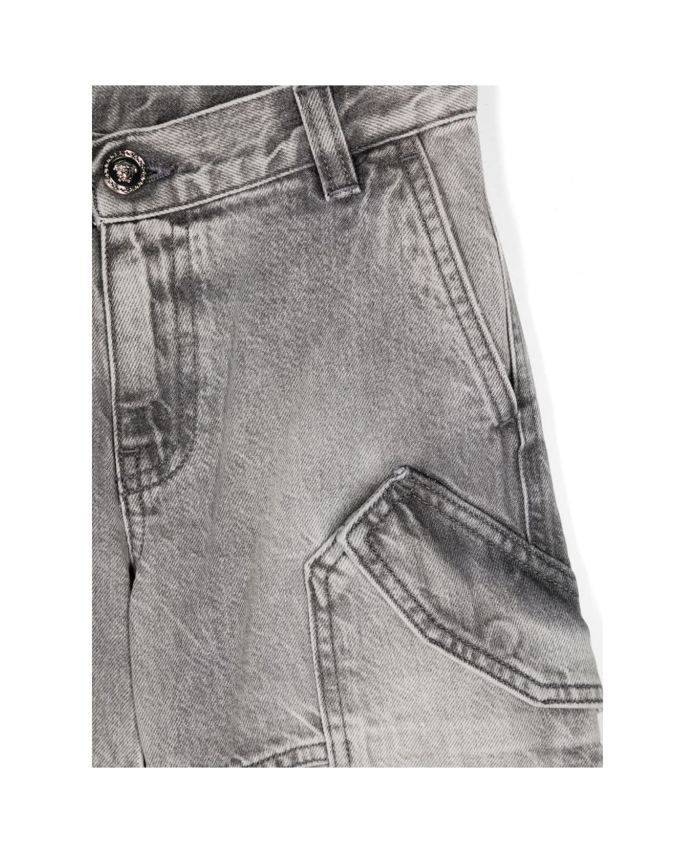 Versace Gray Denim Cargo Boy - Denim