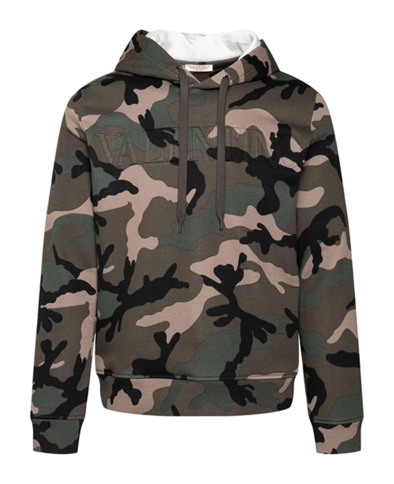 Valentino Camouflage Pattern Hoodie Sweatshirt - Green フリース