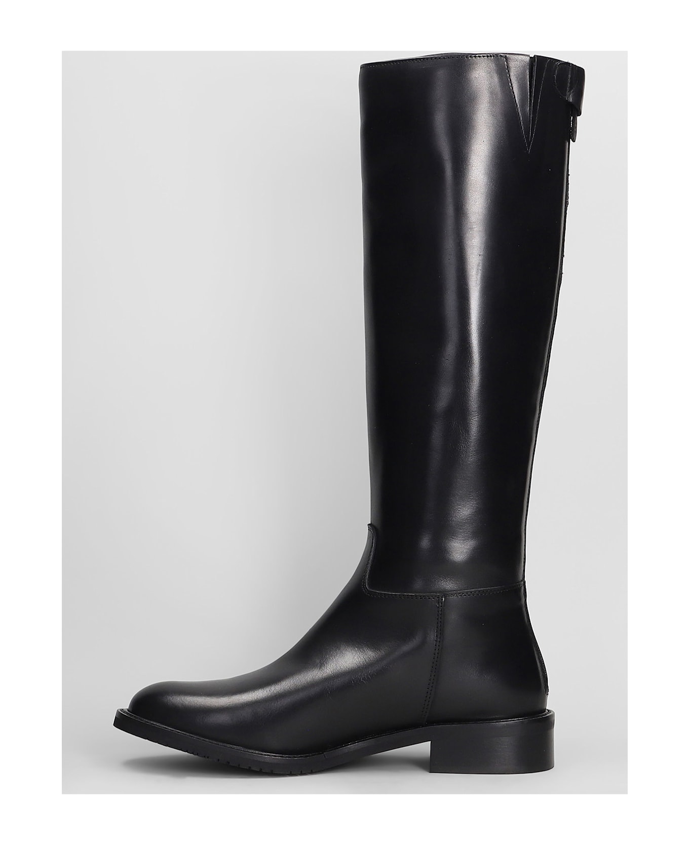 Julie Dee Low Heels Boots In Black Leather - black ブーツ