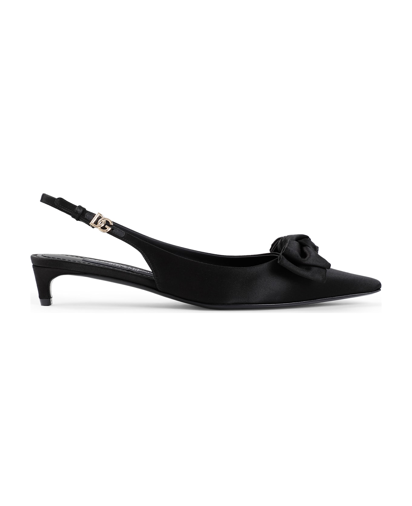 Dolce & Gabbana Satin Slingback Pumps - Nero Nero