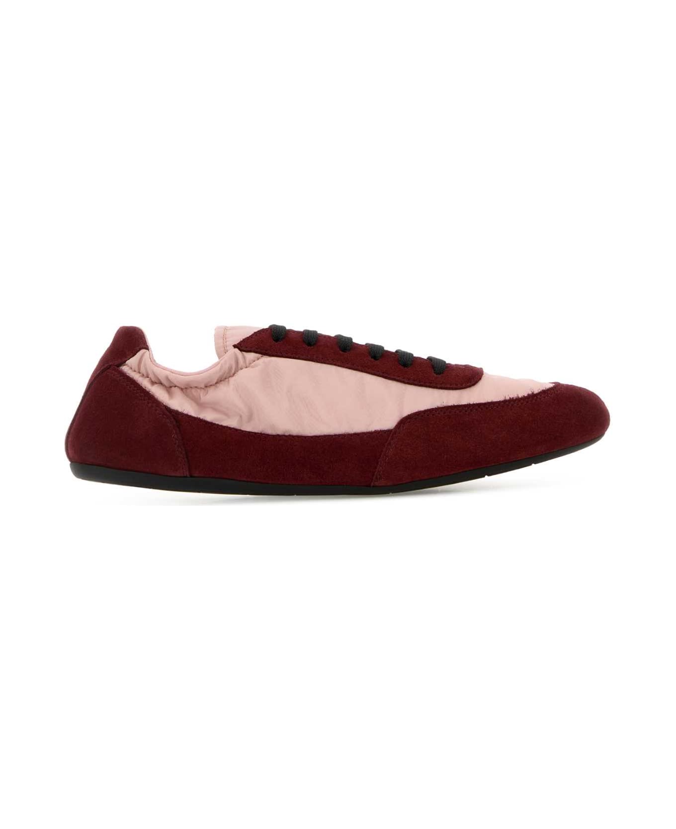 Prada Two-tone Re-nylon And Suede Collapse Sneakers - PESCO+PORPORA