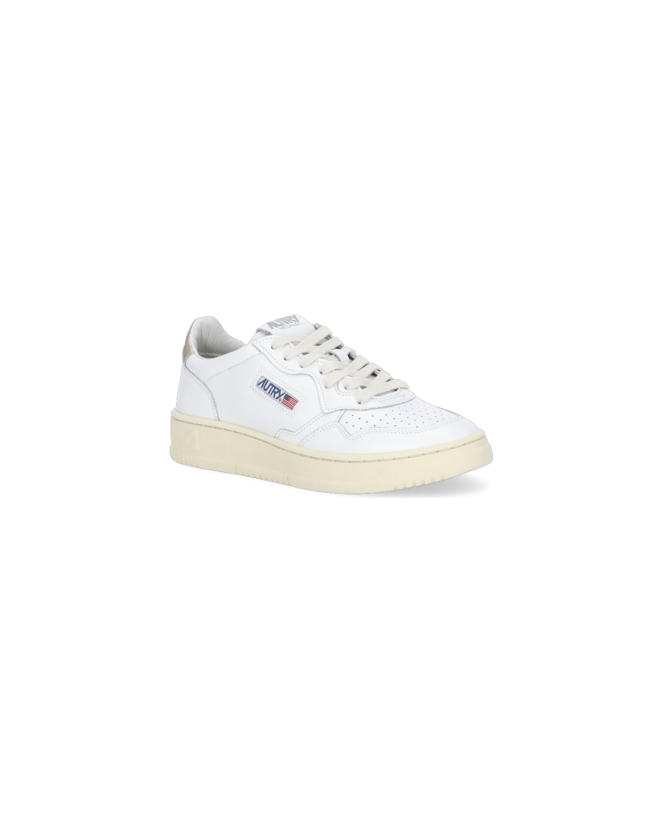 Autry Medalist Low Sneakers - White/gold