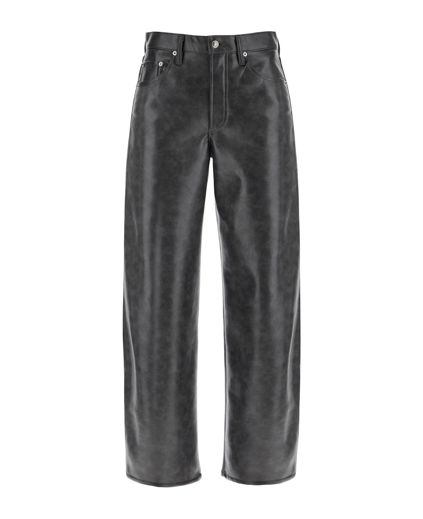 AGOLDE Recycled Leather Pants - SMOKE (GREY TEXTURED) (Grey)