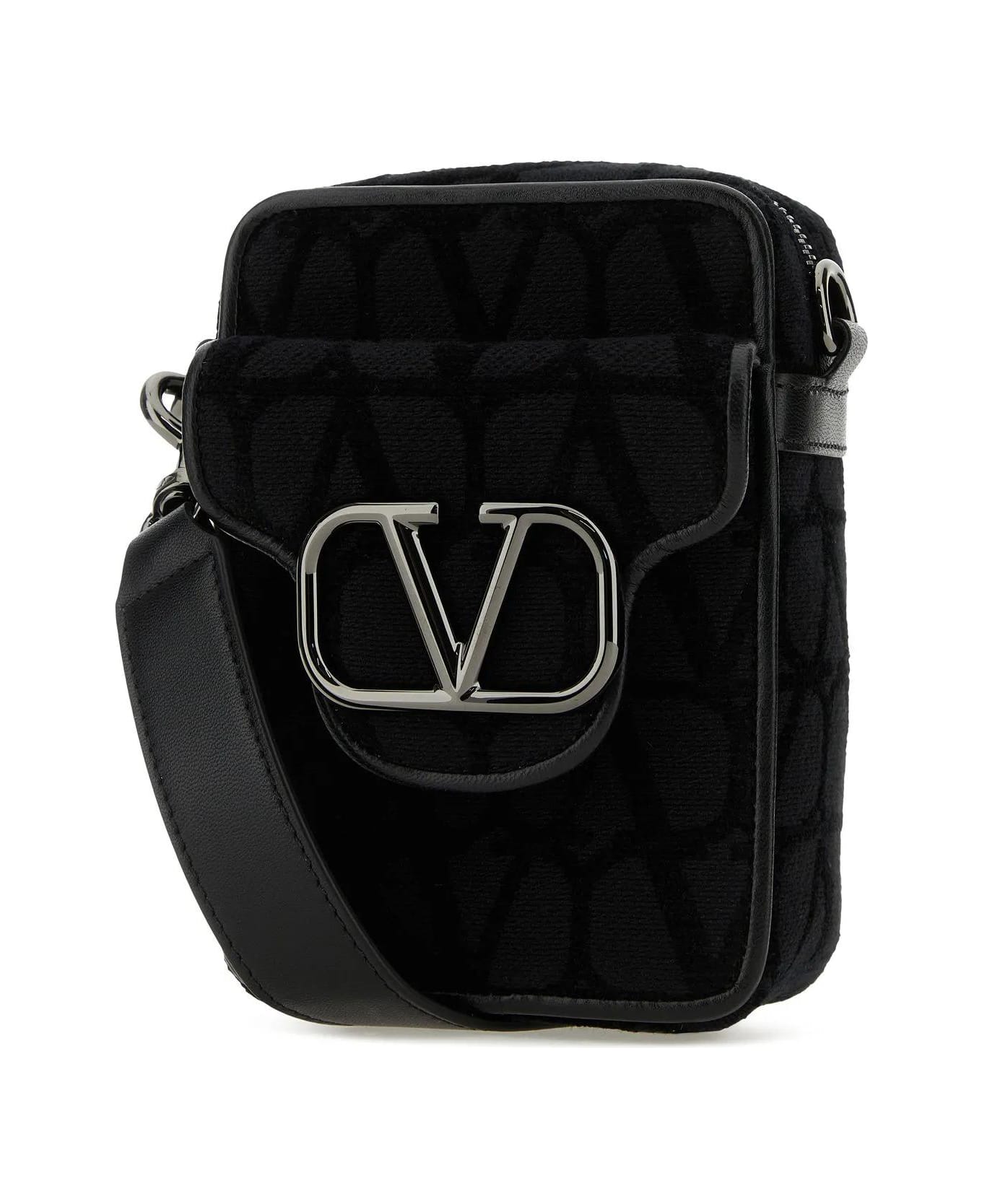 Valentino Garavani Toile Iconographe Mini Loc Ossbody Bag - Black ショルダーバッグ