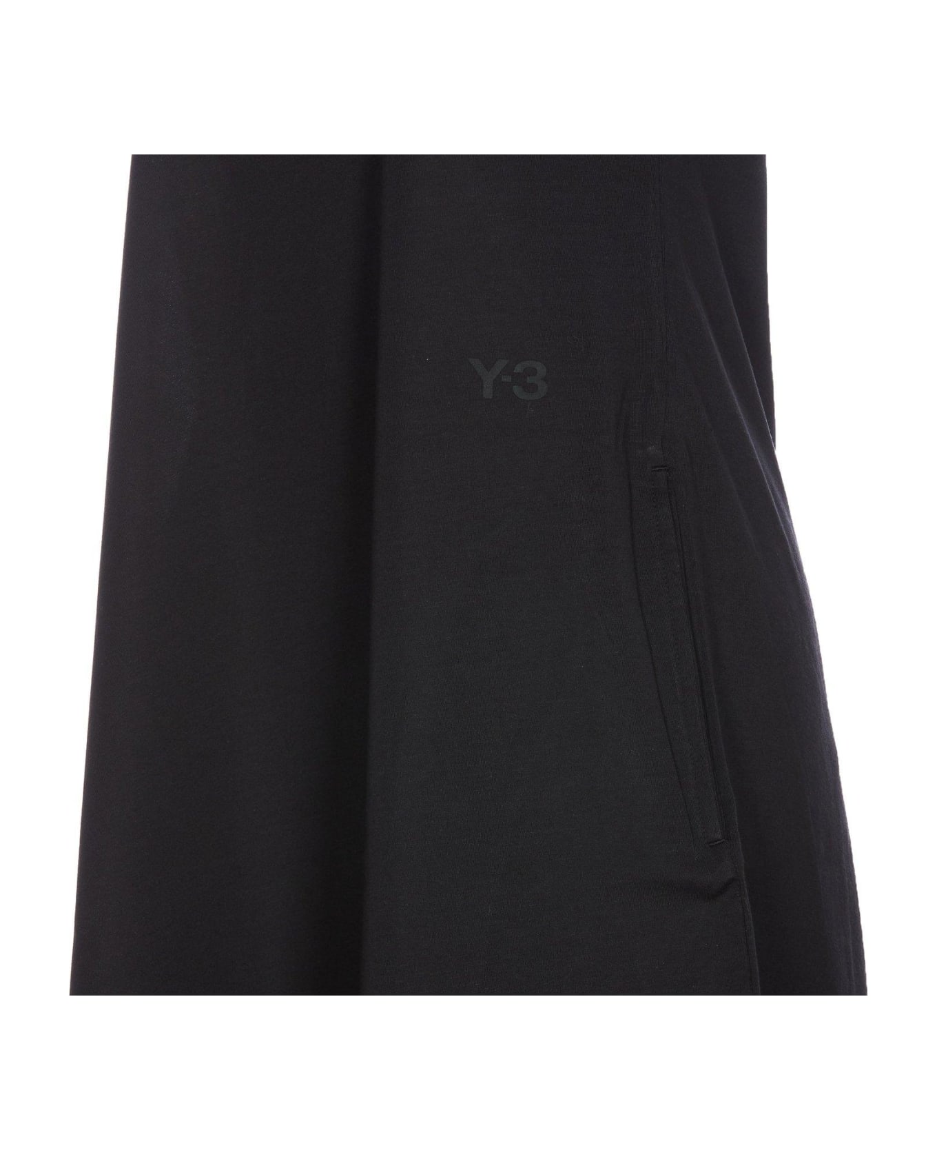 Y-3 Sleeveless Draped Asymmetric Dress - BLACK ワンピース＆ドレス