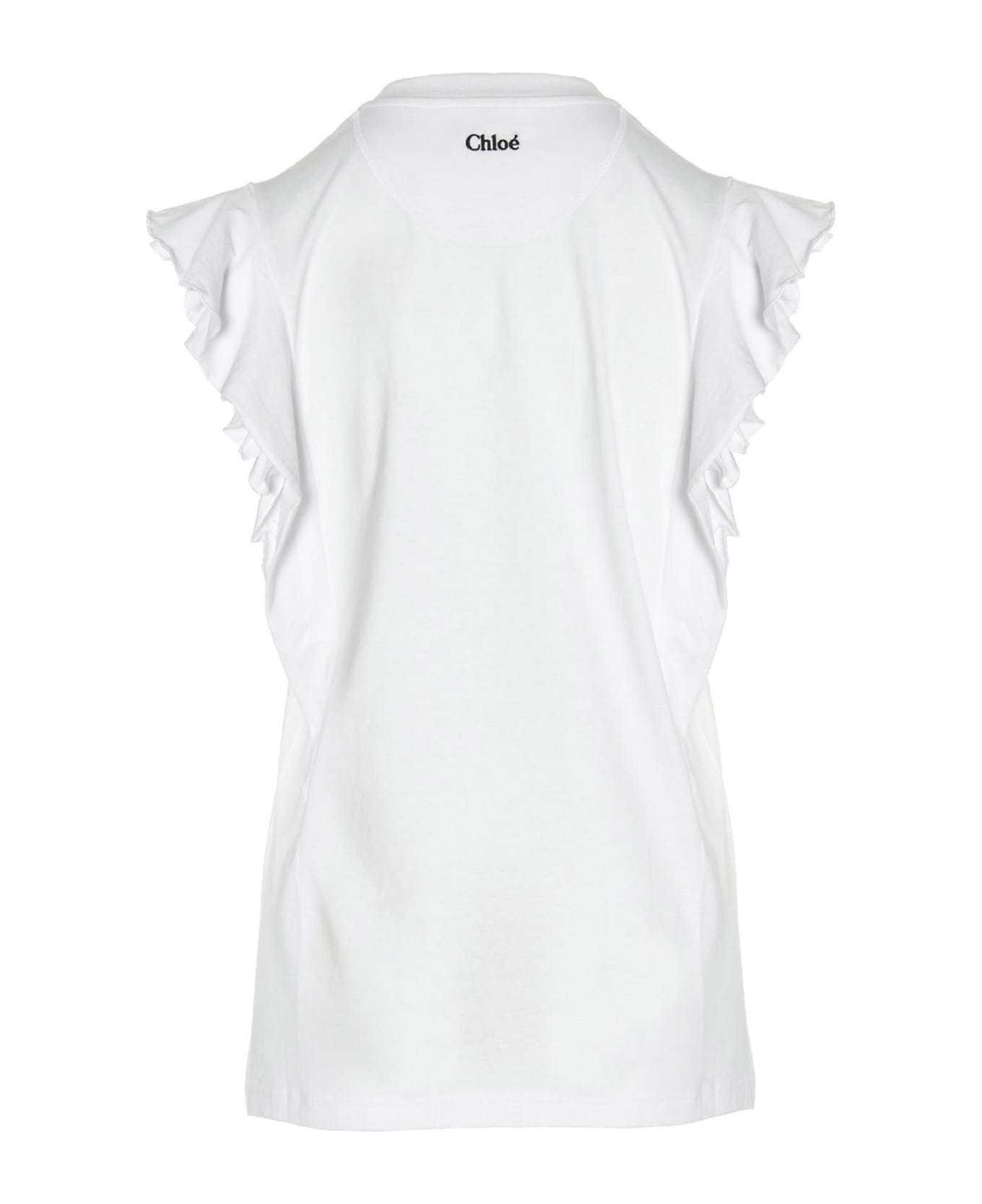 Chloé Ruffled T-shirt - White