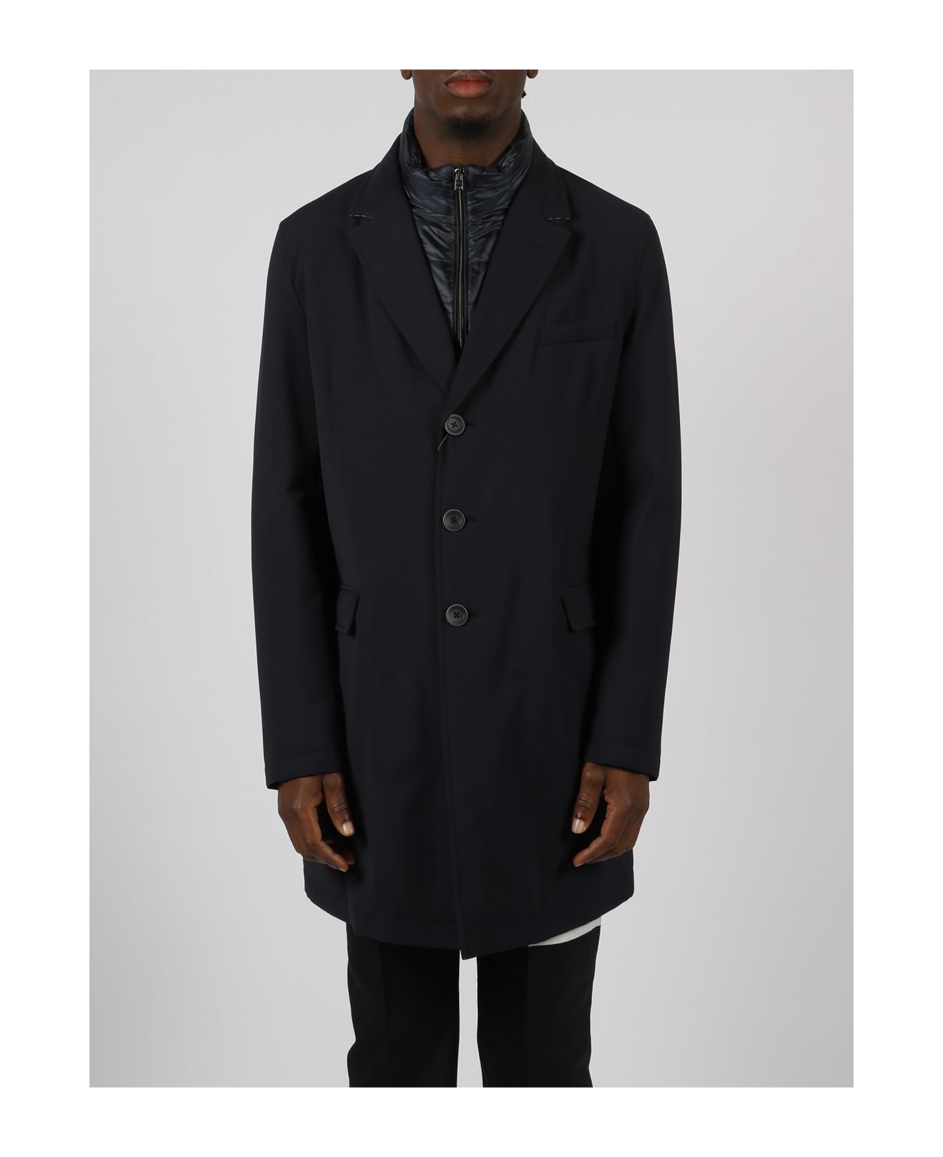 Herno Double-front Coat - Blue