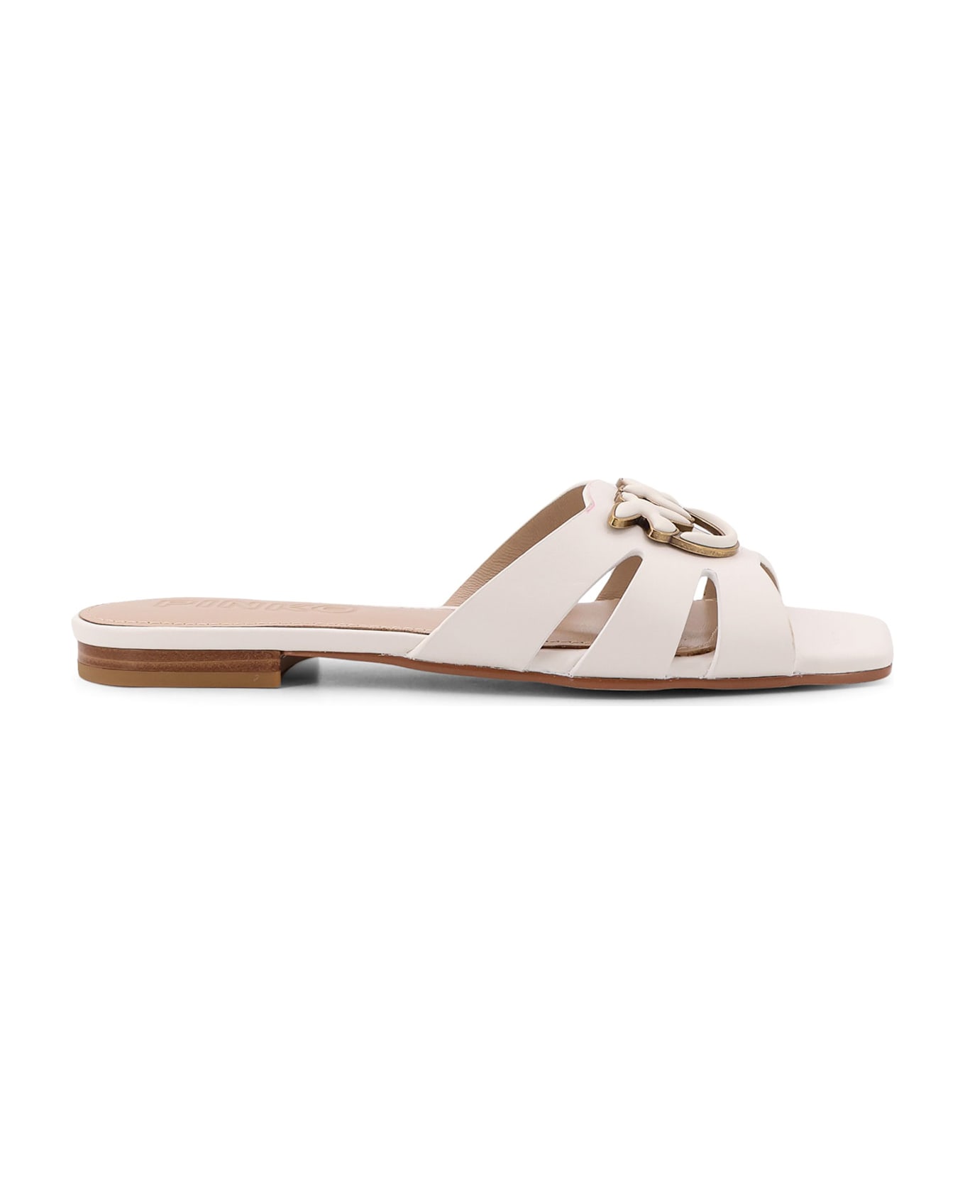 Pinko Marli 09 Leather Sandals - White