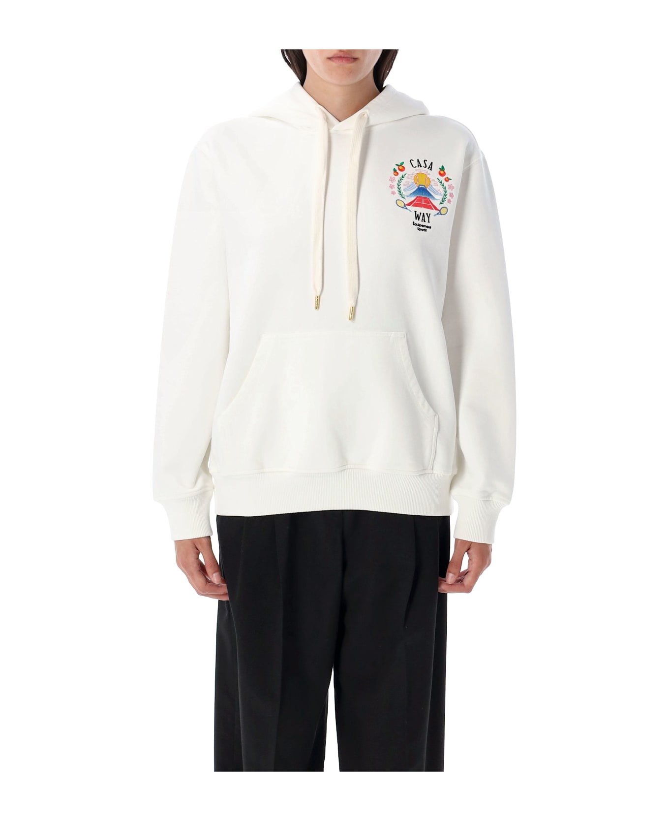 Casablanca Casa Way Mountain Hoodie - WHITE