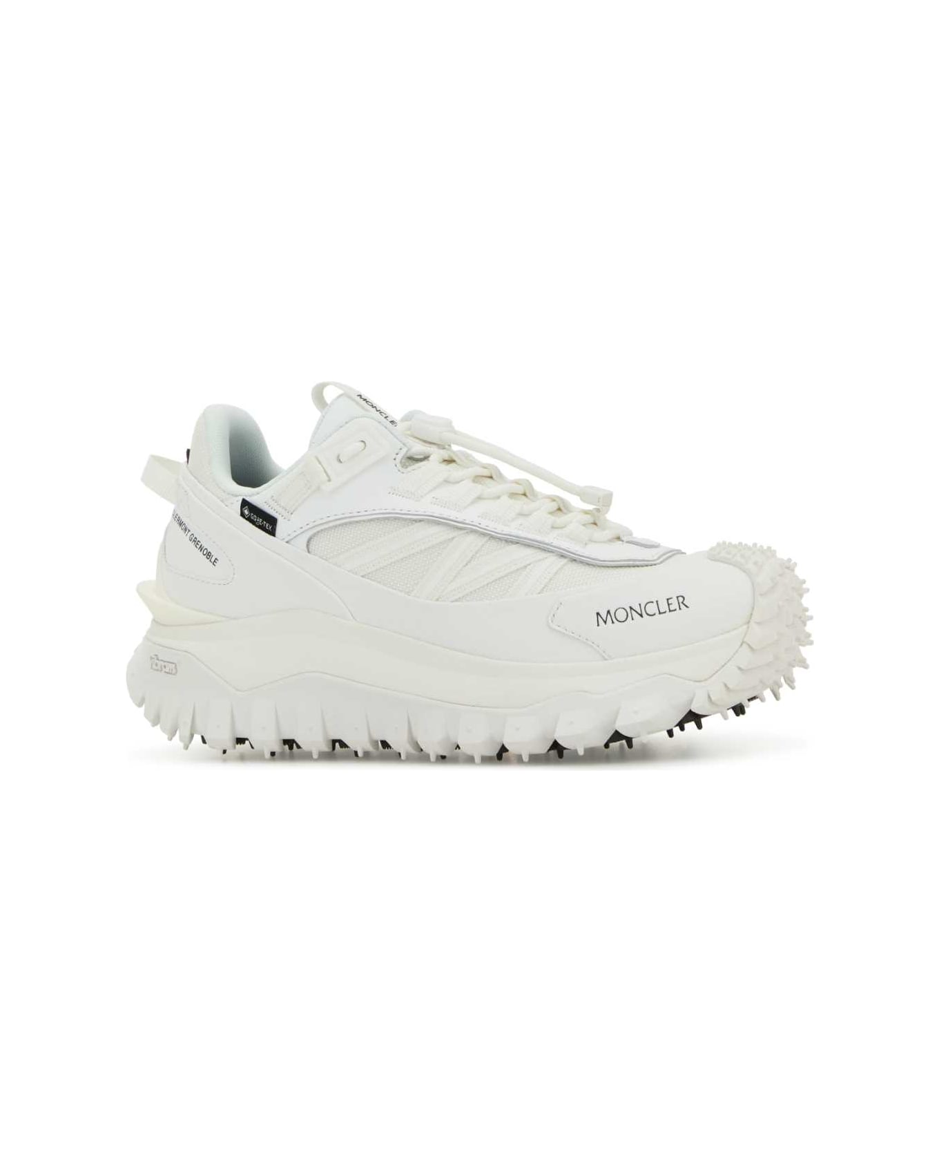 Moncler White Fabric Trailgrip Gtx Sneakers - 001