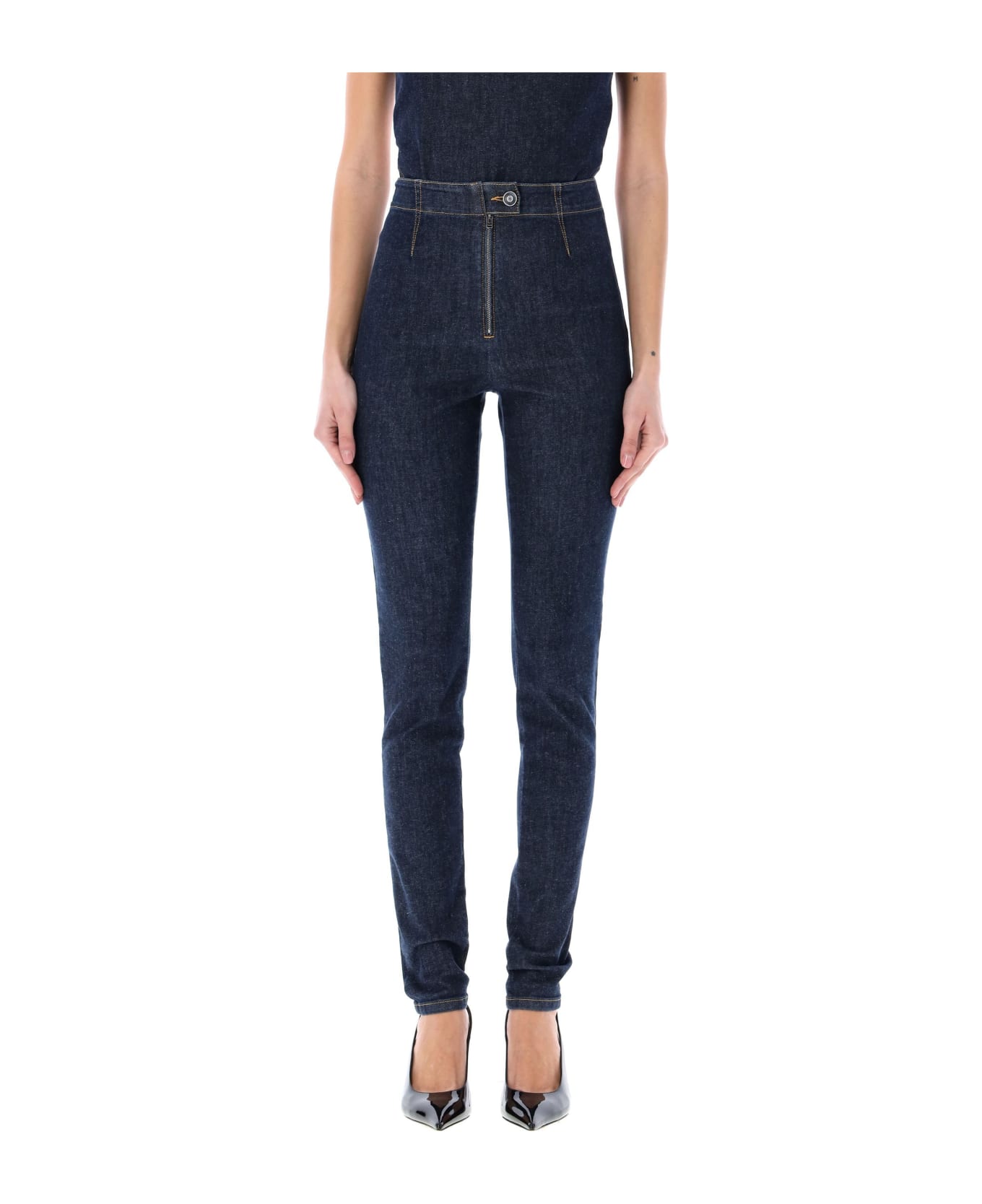 Alaia Stretch Denim Pant - Bleu Denim