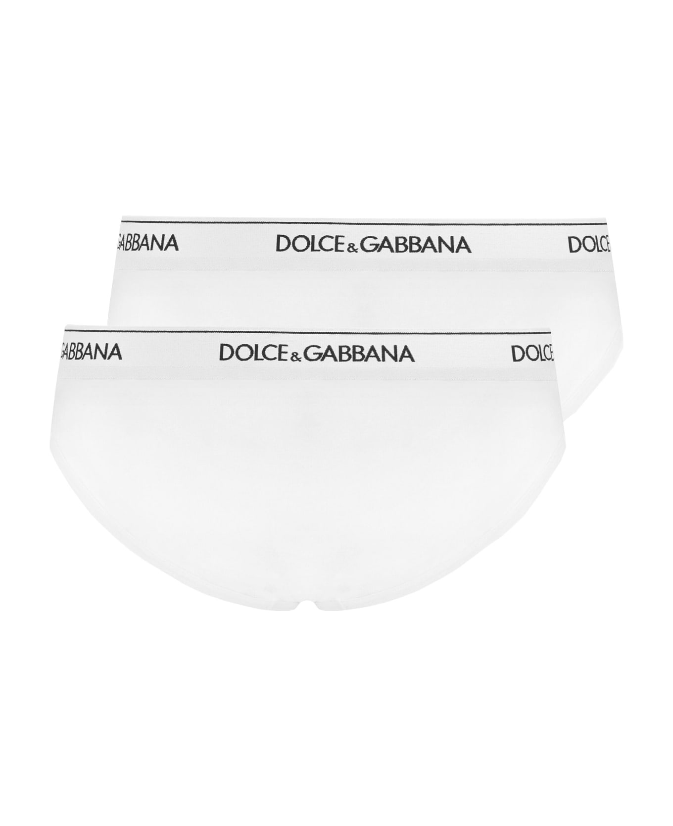 Dolce Top & Gabbana Two-pack Of Logo Briefs - BIANCO