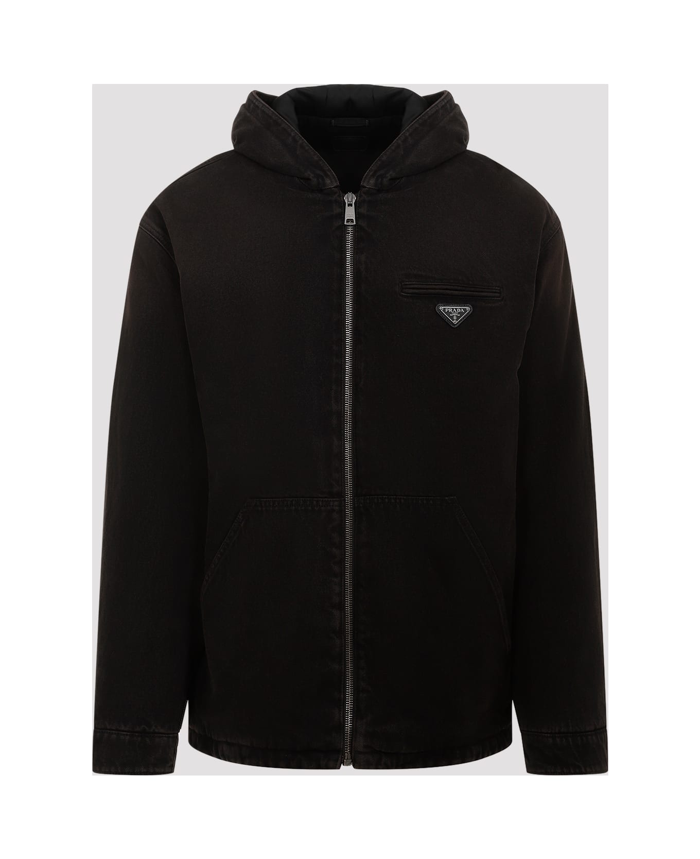 24AW new/PRADA クロップドコットンキャンバスジャケット Jacket Prada Cotton Jacket | italist