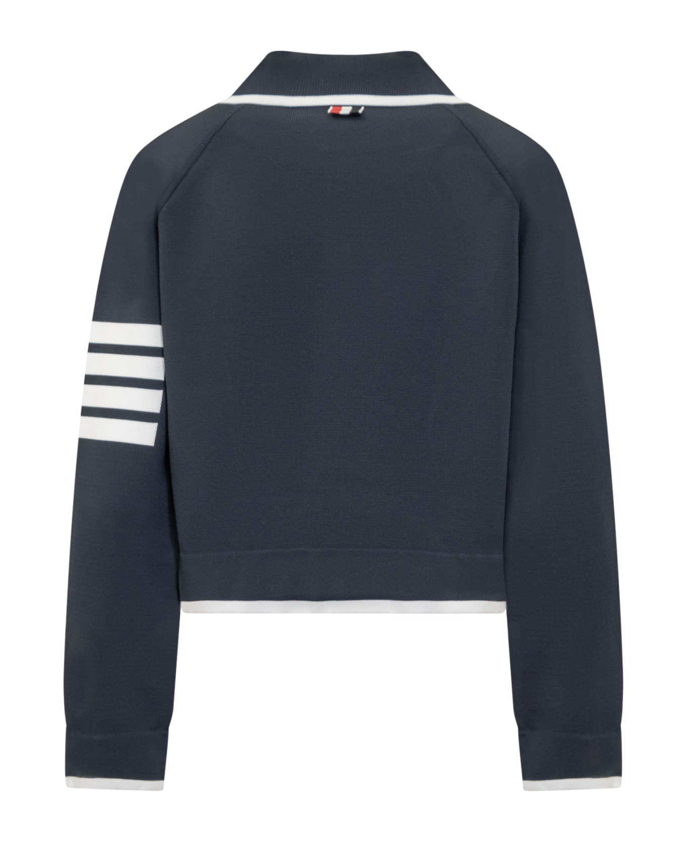 Thom Browne 4-bar Striped Button-up Jacket - NAVY