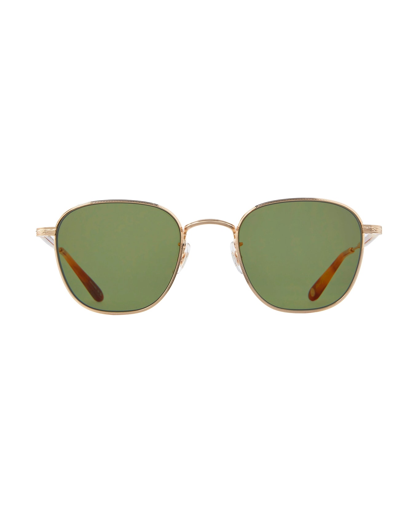 Garrett Leight World Sun Gold-ember Tortoise/semi-flat Green Sunglasses - Gold-Ember Tortoise/Semi-Flat Green