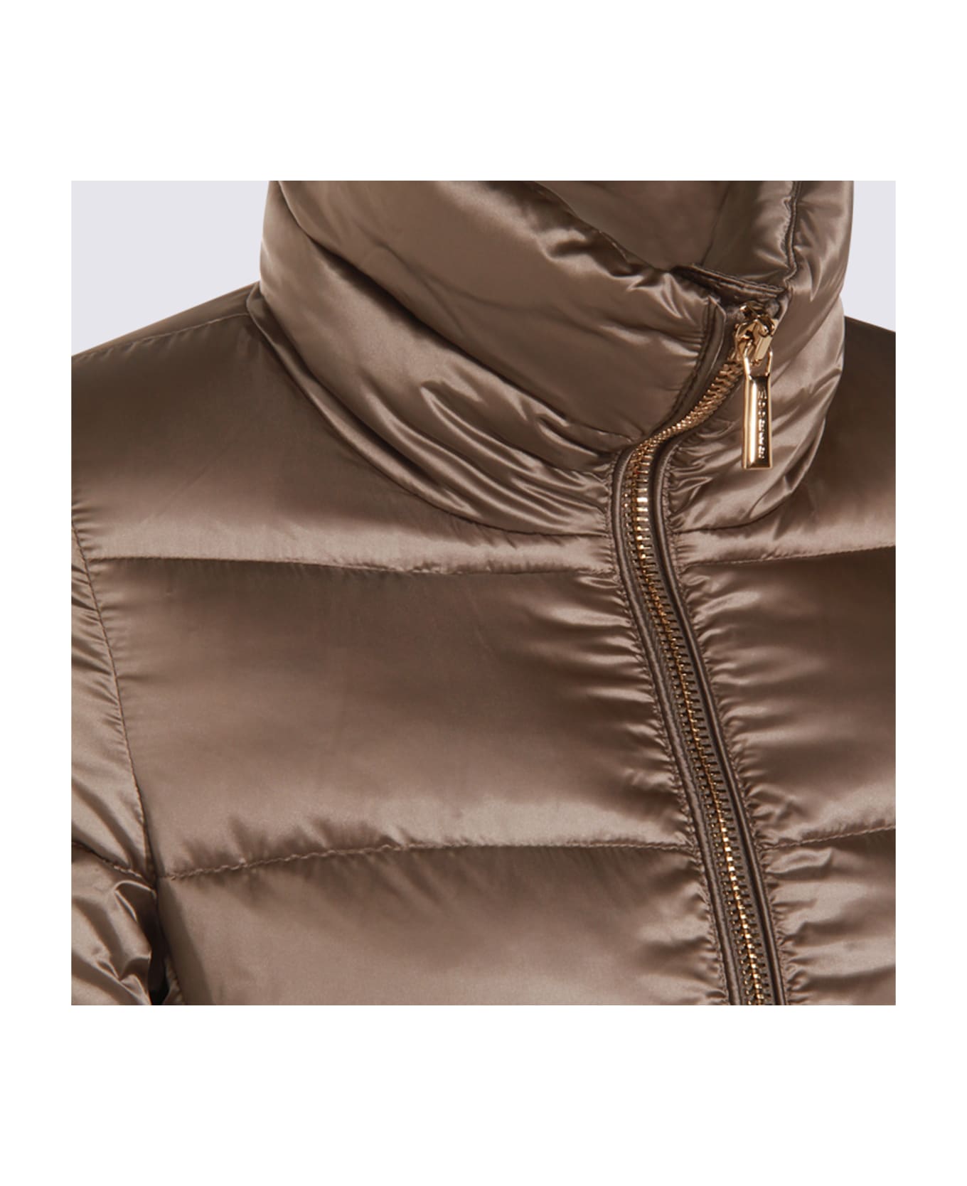 Moorer Beige Dorado Down Jacket - Silver