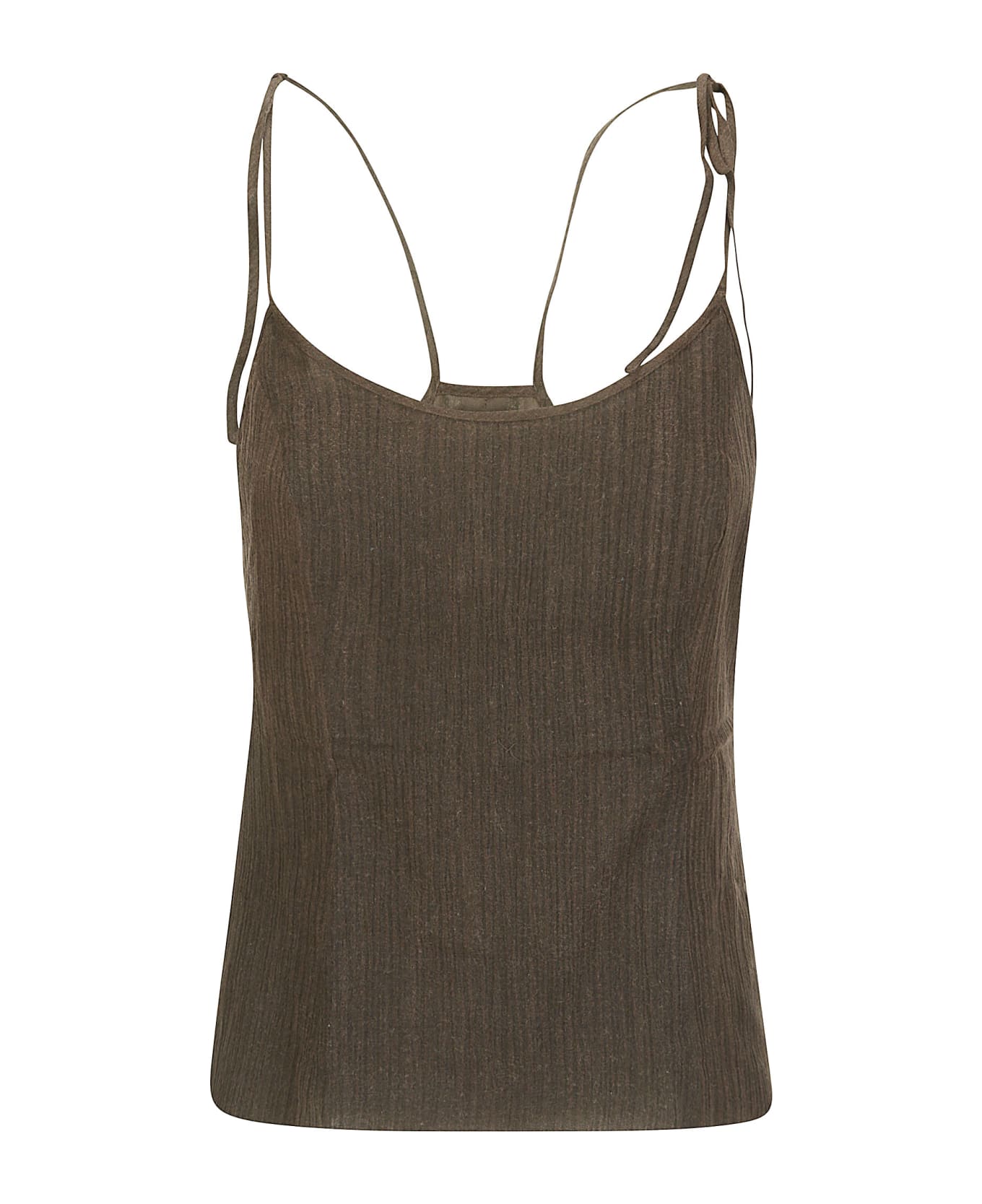 Our Legacy String Tank - PLUM COATED VOILE キャミソール
