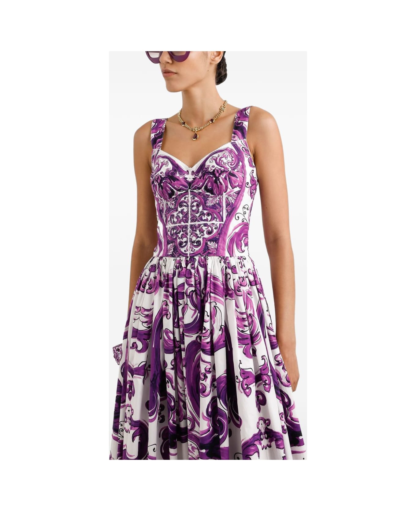 Dolce & Gabbana Dolce &amp; Gabbana Midi Dress With Graphic Print - MultiColour