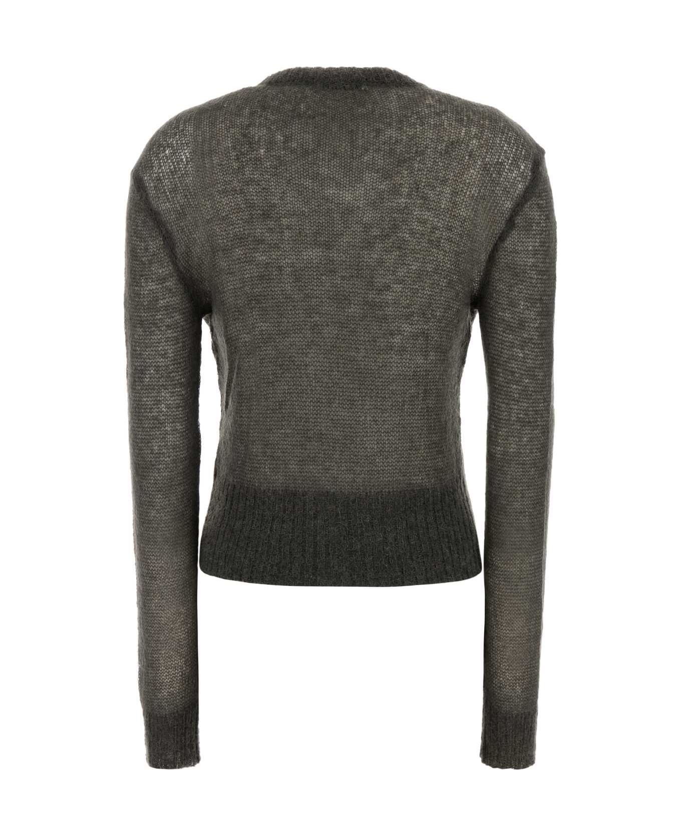 Gimaguas Dark Grey Nylon Blend Mum Sweater - GREY