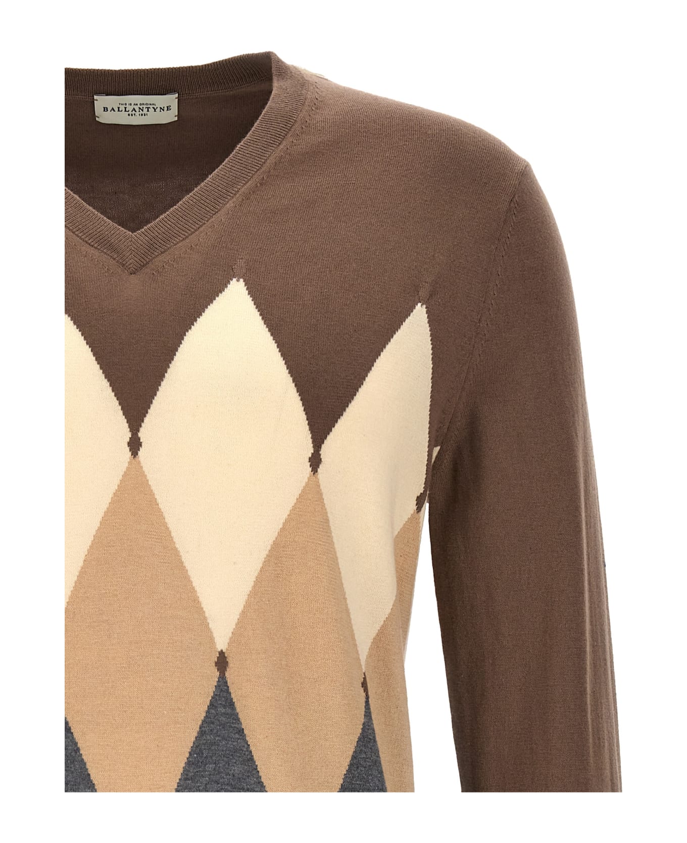 Ballantyne 'argyle' Sweater - Beige