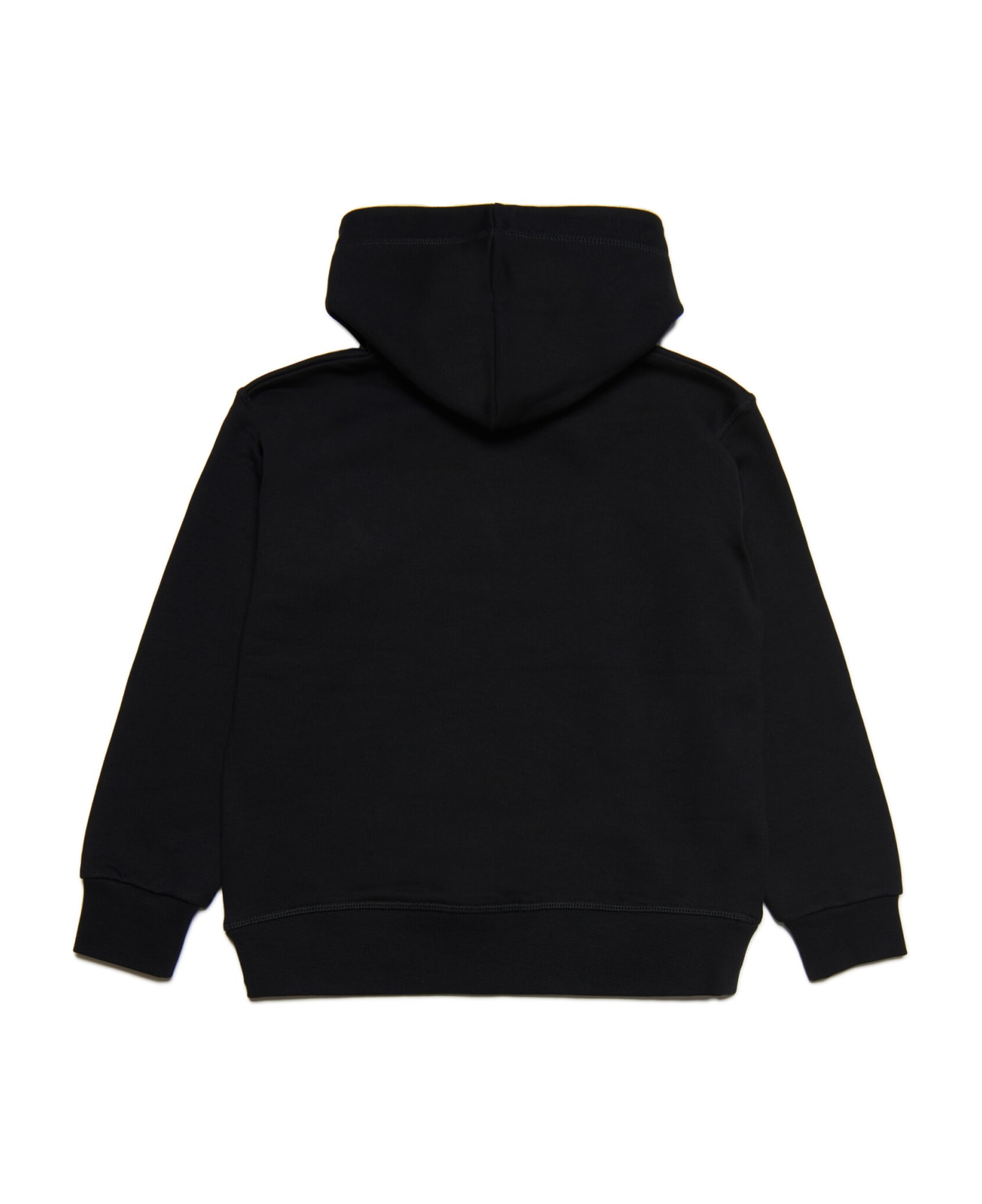 Dsquared2 D2s715u Slouch Fit-icon Sweat-shirt Dsquared Black Cotton Hooded Sweatshirt With Icon Sunset Logo - Black