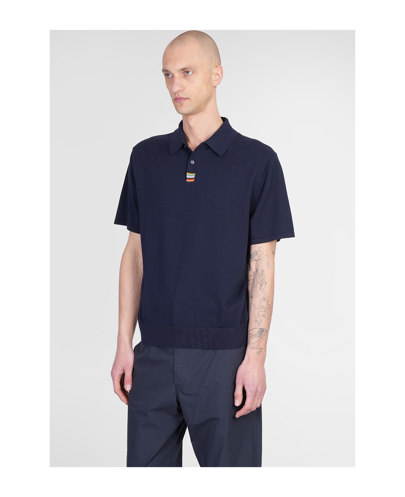 Paul Smith Polo In Blue Cotton - blue