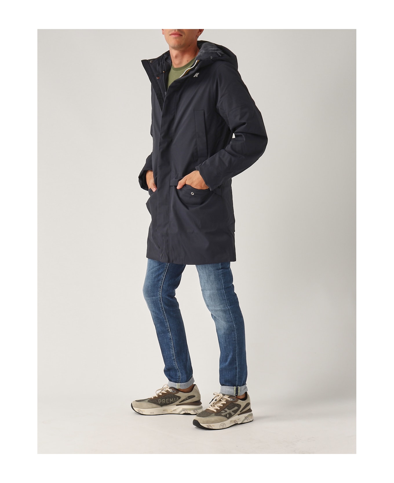 K-Way Jarno Twill Marmotta Jacket - NAVY