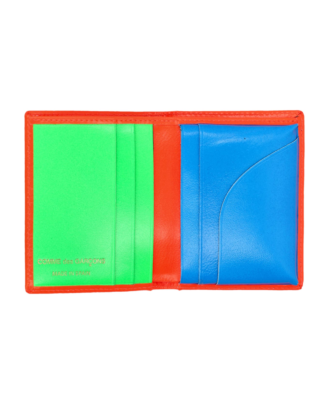 Comme des Garçons Wallet Super Fluo Cardholder - BLUE/ORANGE 財布