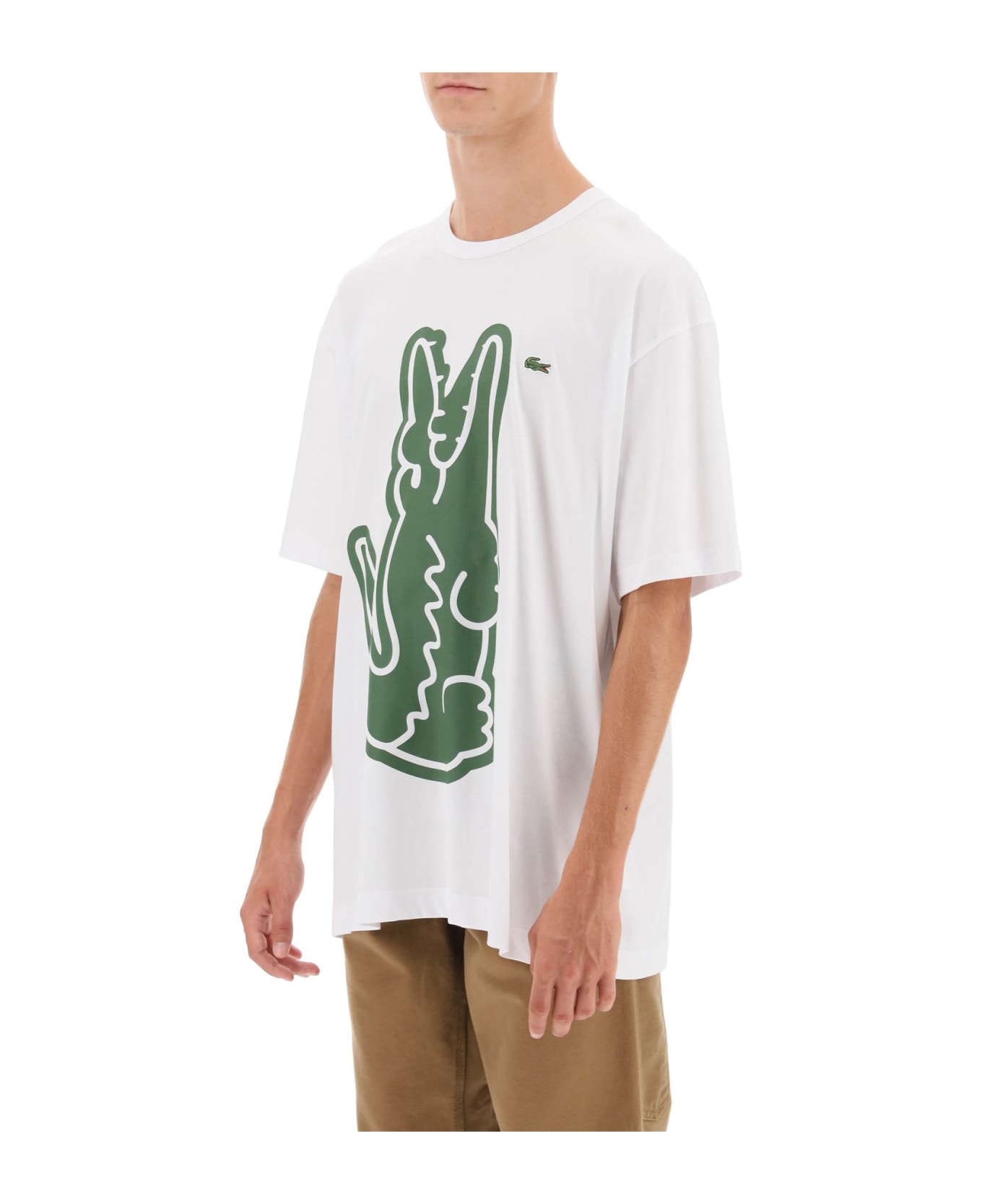 Comme des Garçons Shirt Boy X Lacoste Crocodile Print T-shirt - White シャツ