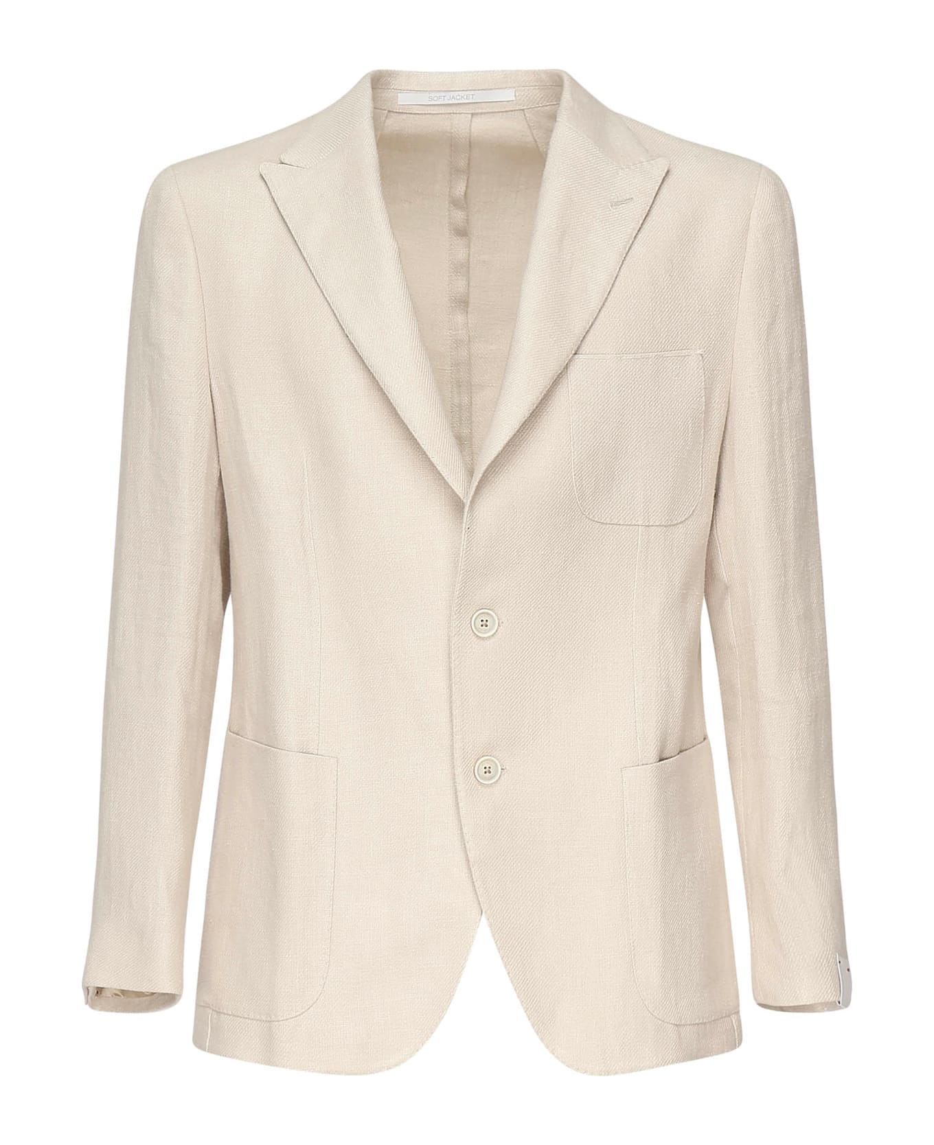Eleventy Single-breasted Soft Linen Jacket - SAND