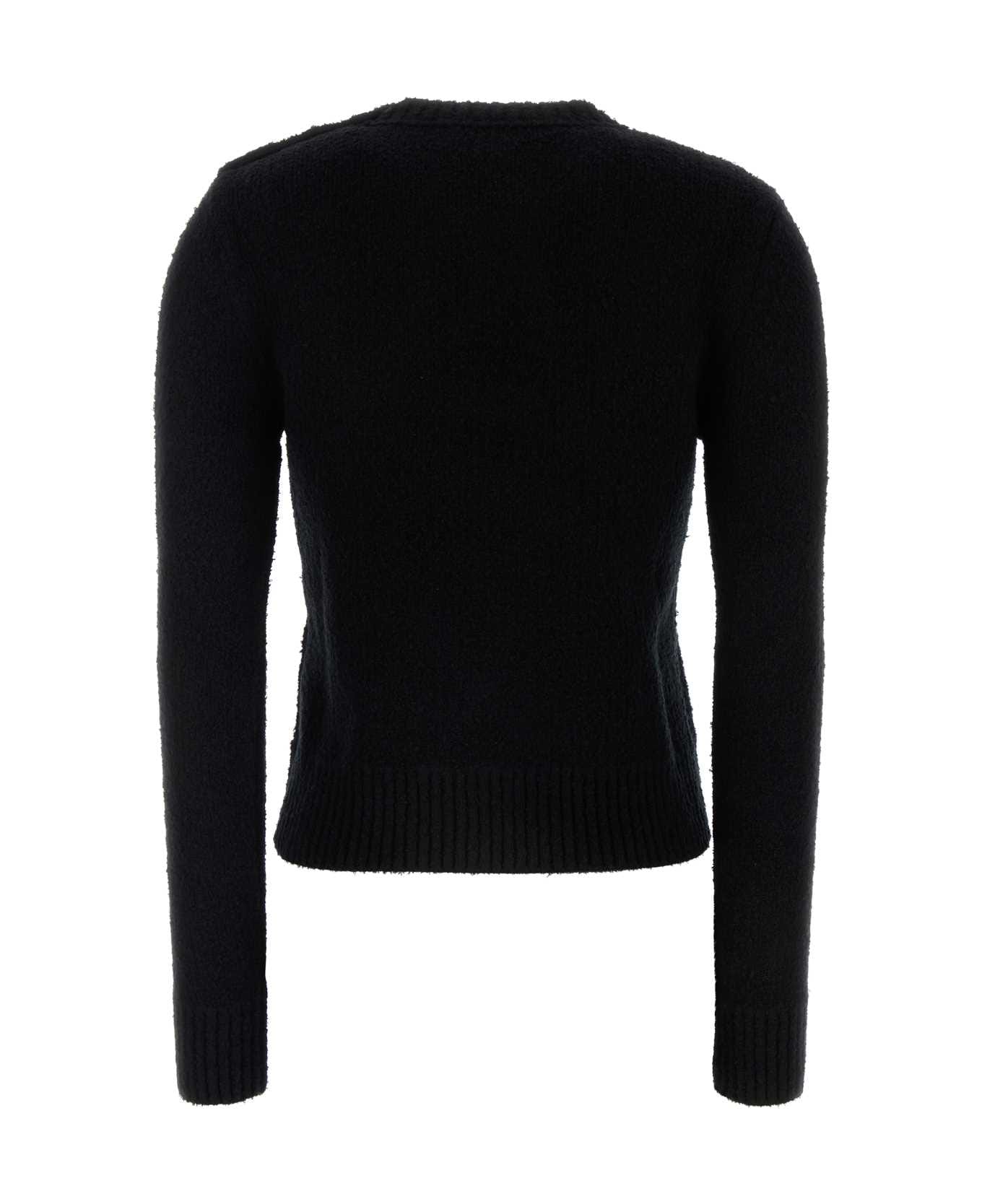 Bottega Veneta Black Stretch Cotton Blend Sweater - Black