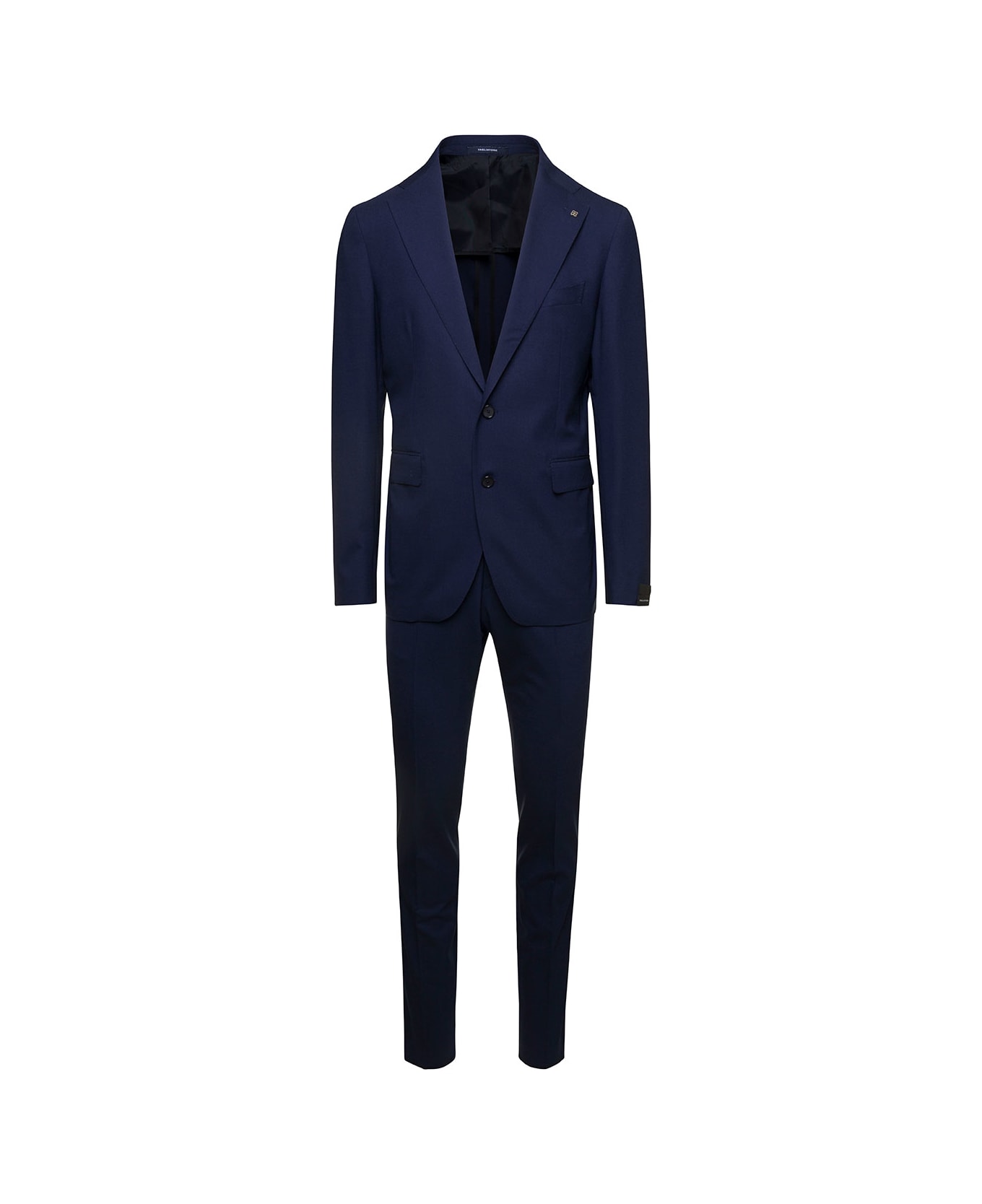 Tagliatore Blue Single-breasted Suit In Wool Blend Man - Blu