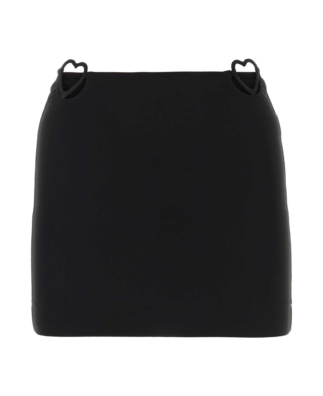 Nensi Dojaka Black Viscose Blend Mini Skirt - BLACK