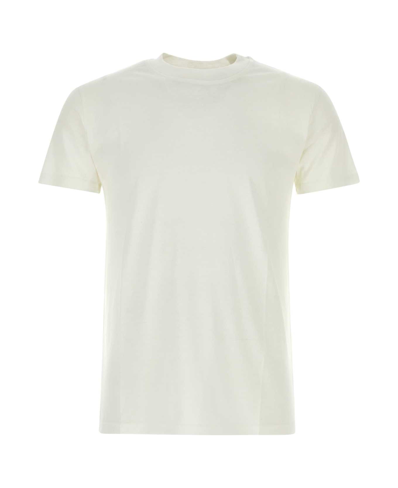 PT01 White Silk Blend T-shirt - BIANCO