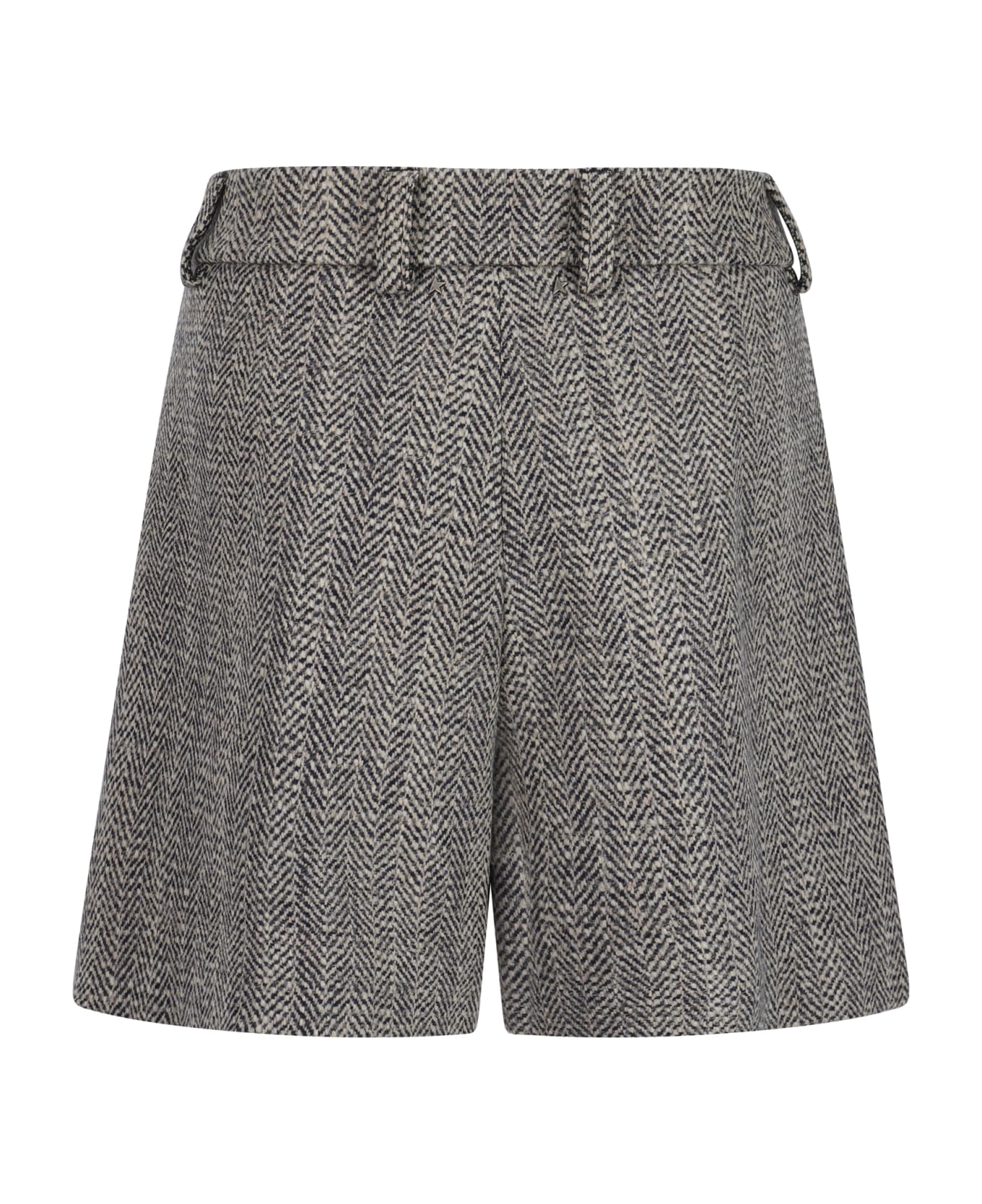 Golden Goose Grey Wool Blend Shorts - Black