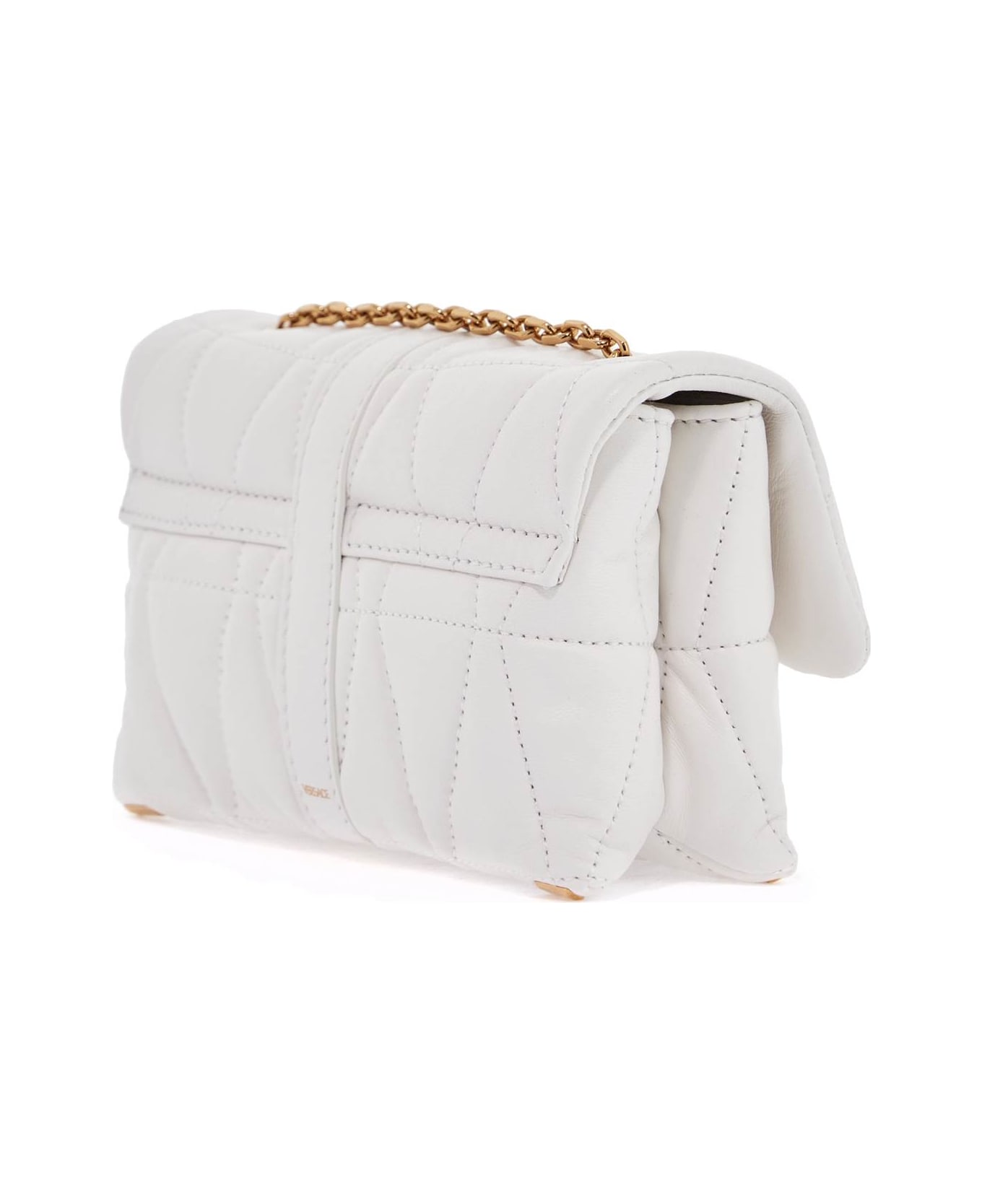 Versace 
cleio
 Small White Leather Crossbody Bag - PORCELAIN WHITE-VERSACE G (White)