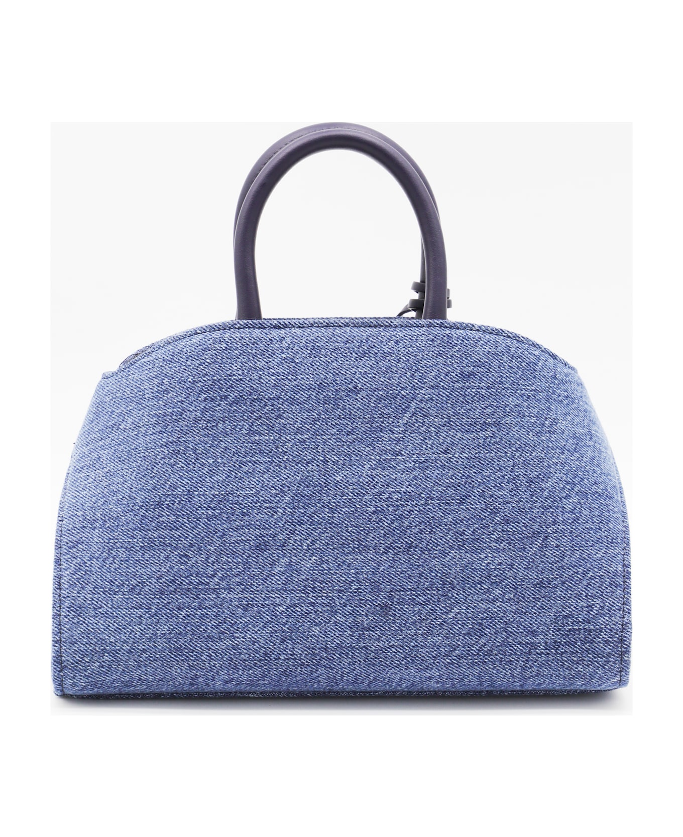 Ferragamo Denim Leather Hug Mini Top Handle Bag - DUL MIDNIGHT