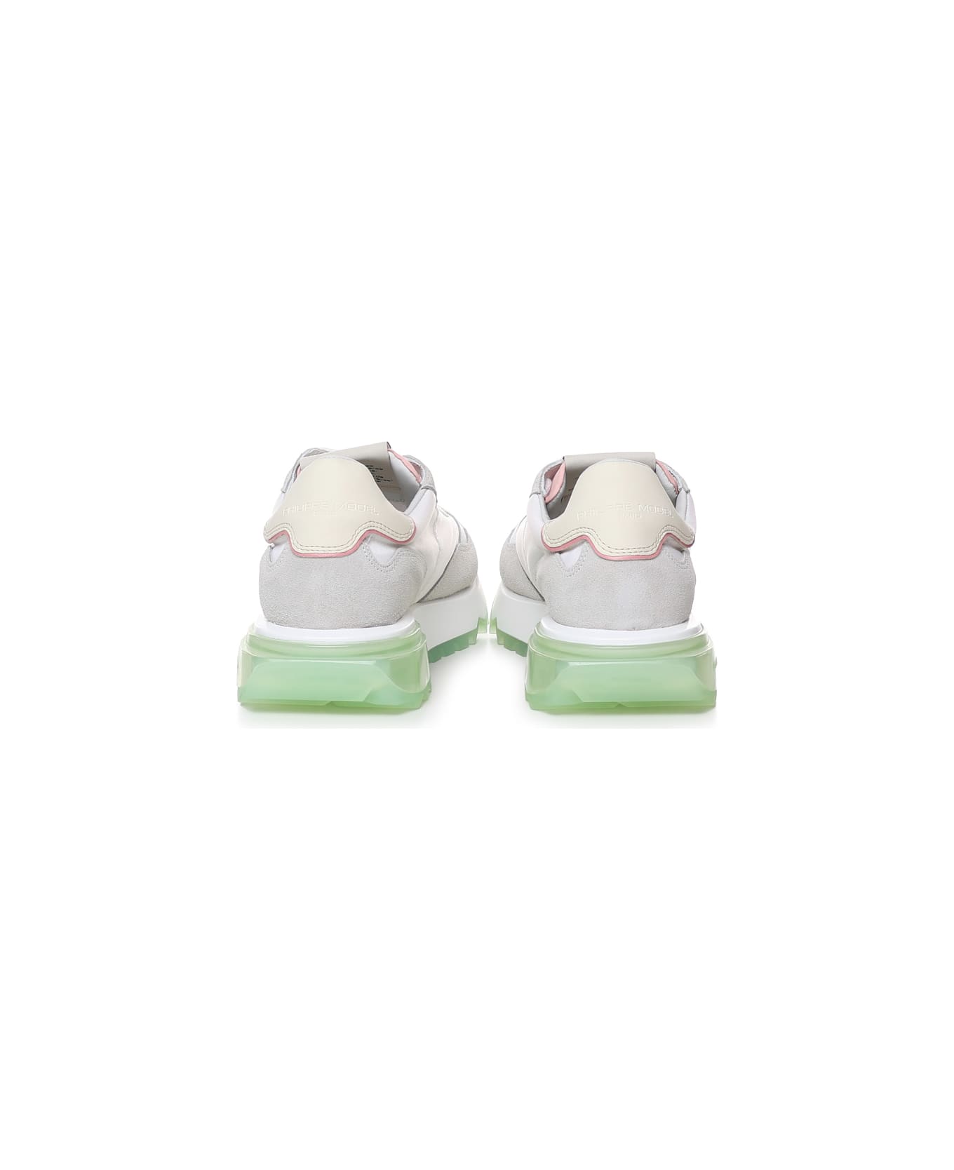 Philippe Model Sneakers With Contrasting Sole - MONDIAL POP_BLANC ROSE