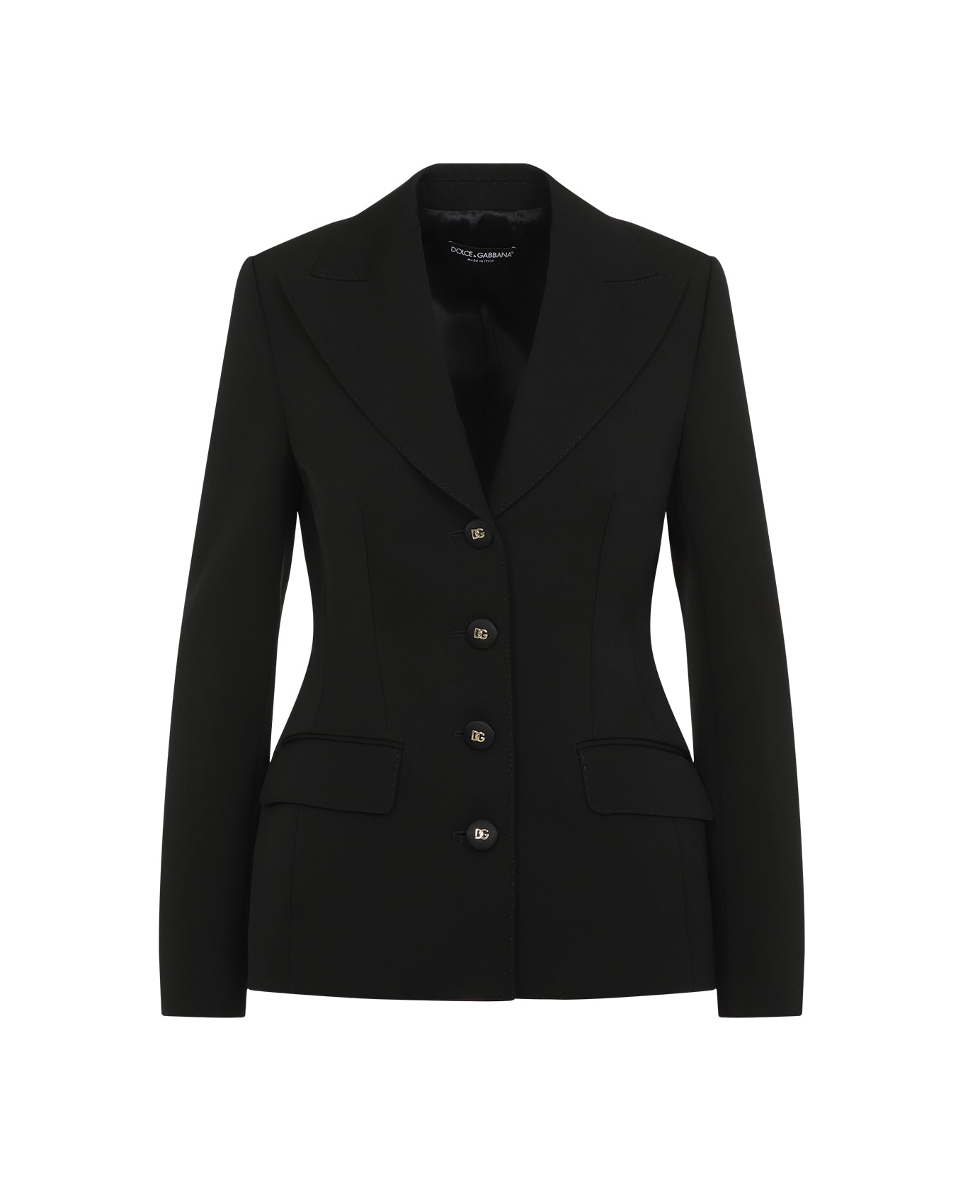 Dolce 
Gabbana Black Virgin Wool Blazer - Nero